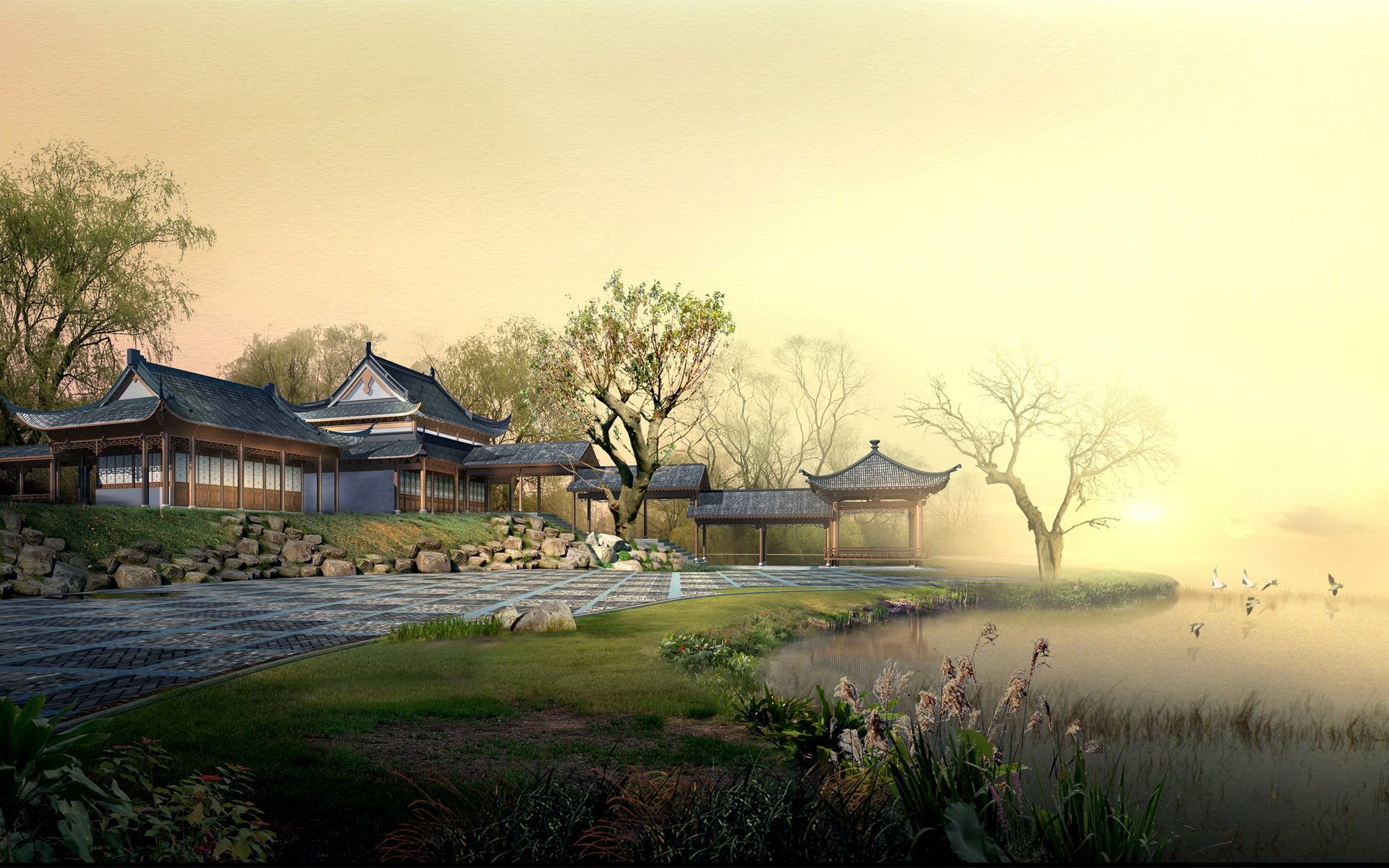 Chinese Landscape Background