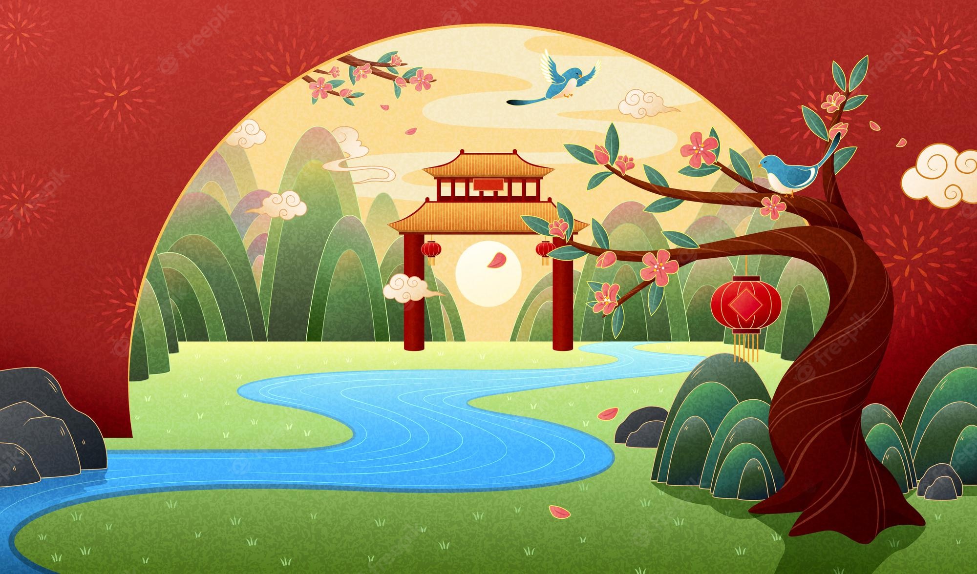 Chinese Landscape Background