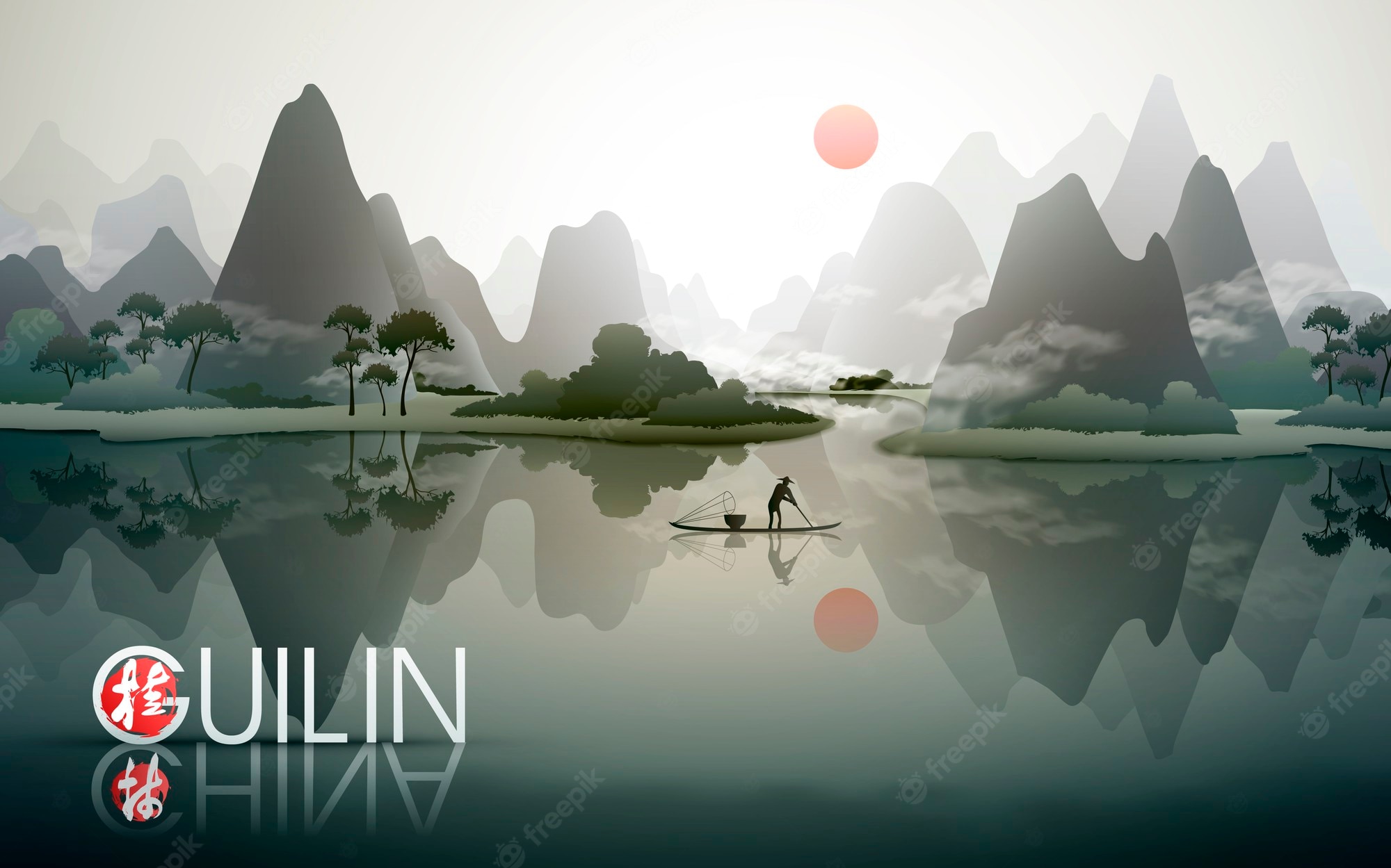 Chinese Landscape Background