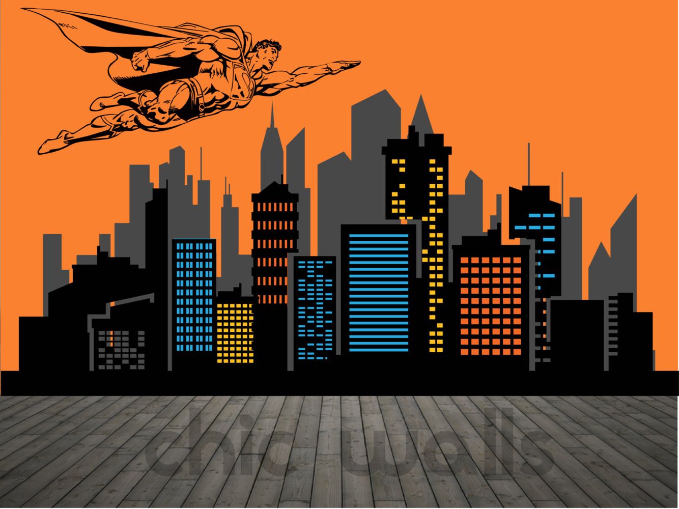 City Superhero Background