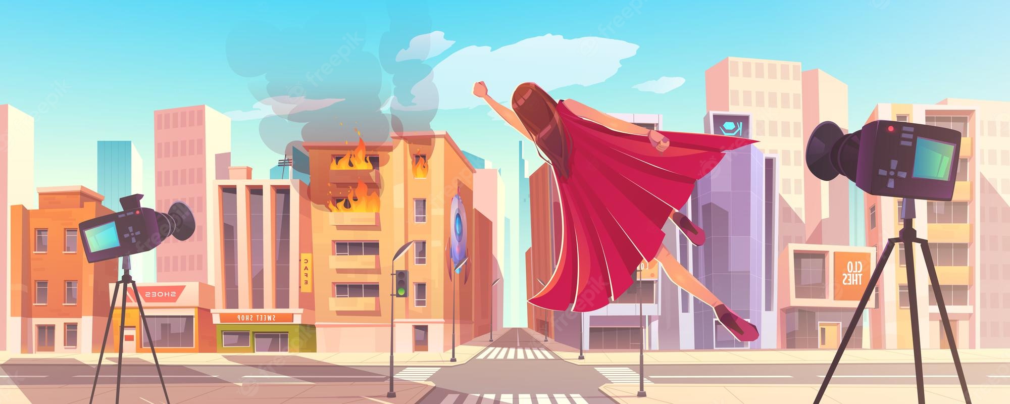 City Superhero Background