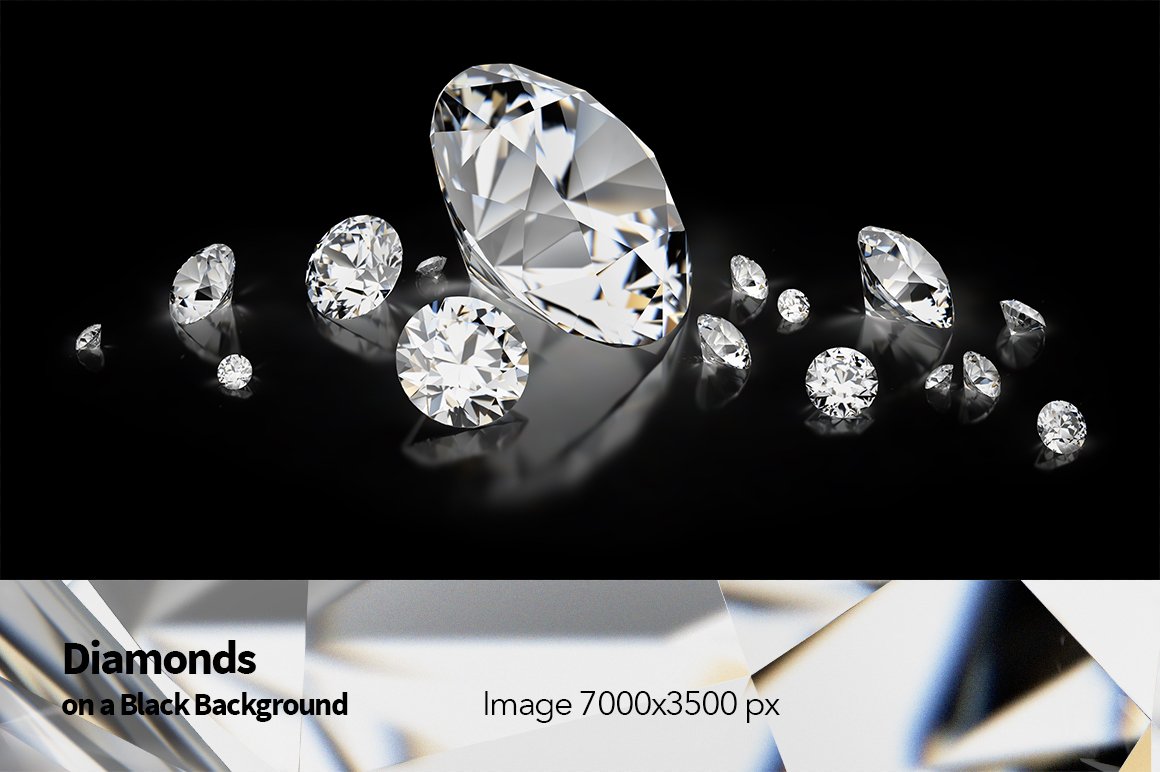 Diamonds Black Background