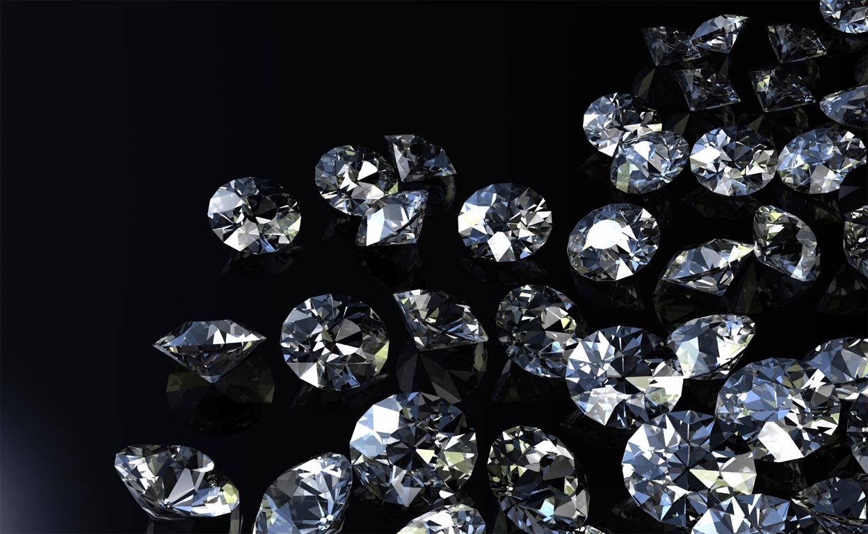 Diamonds Black Background