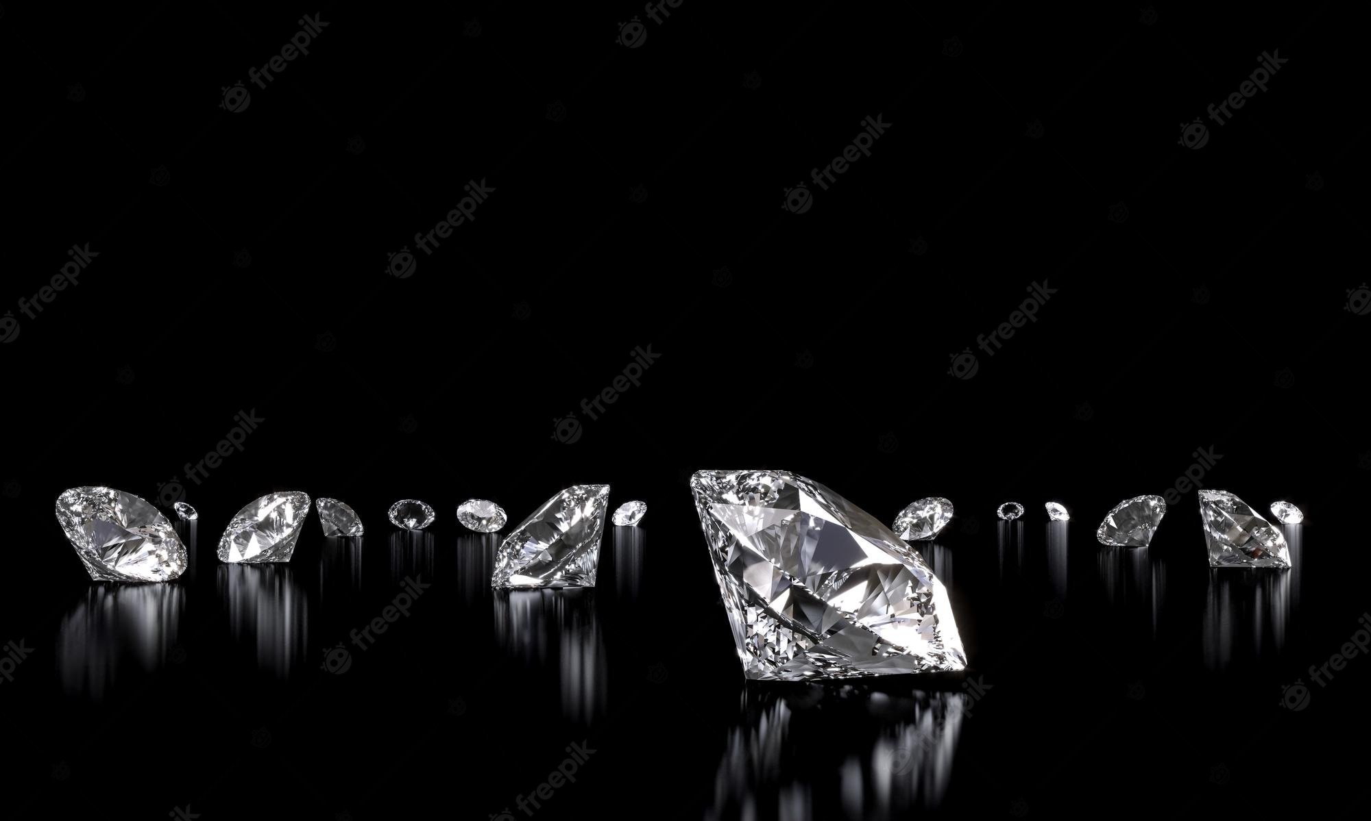 Diamonds Black Background