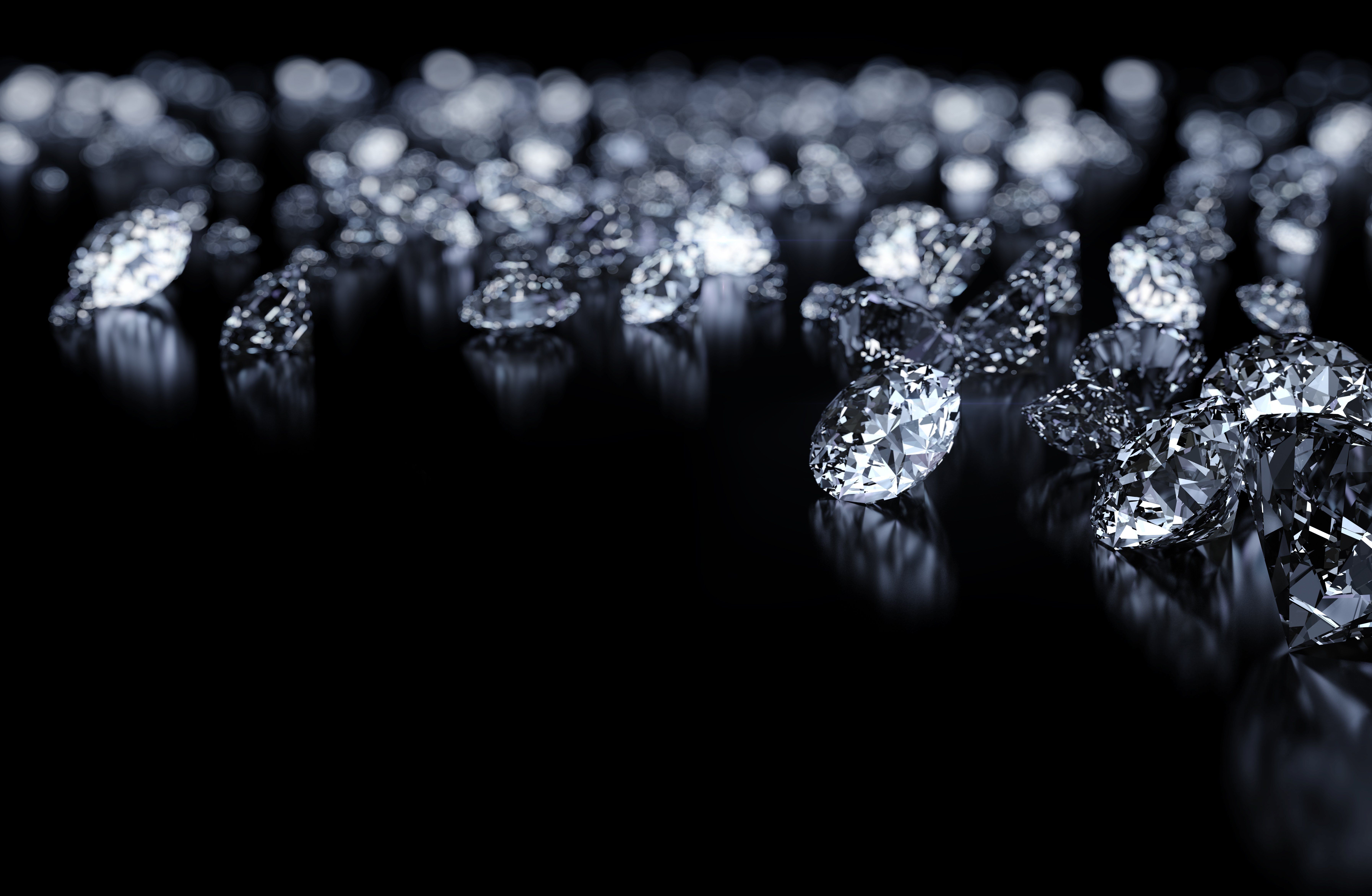 Diamonds Black Background