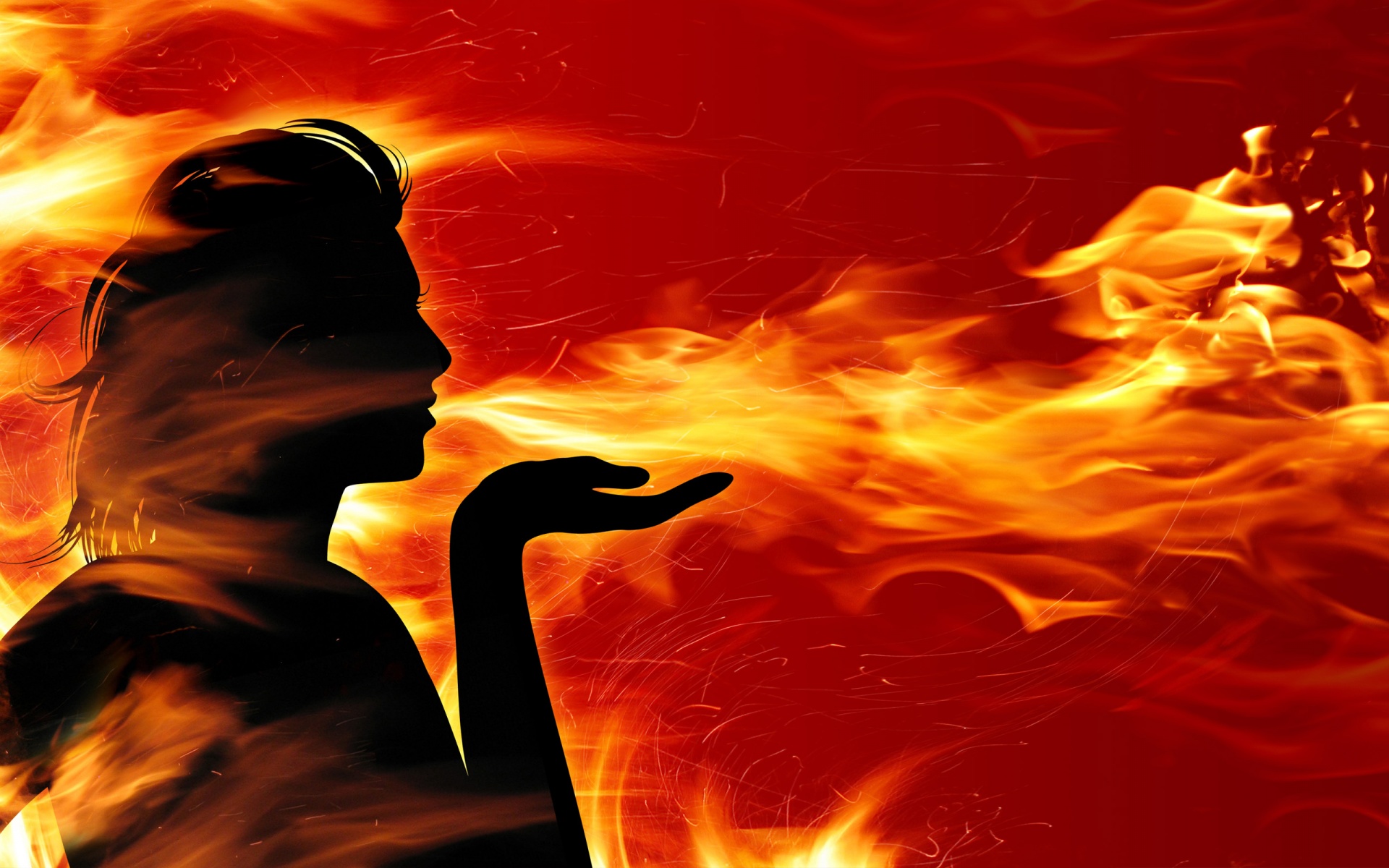 Fiery Background Hd