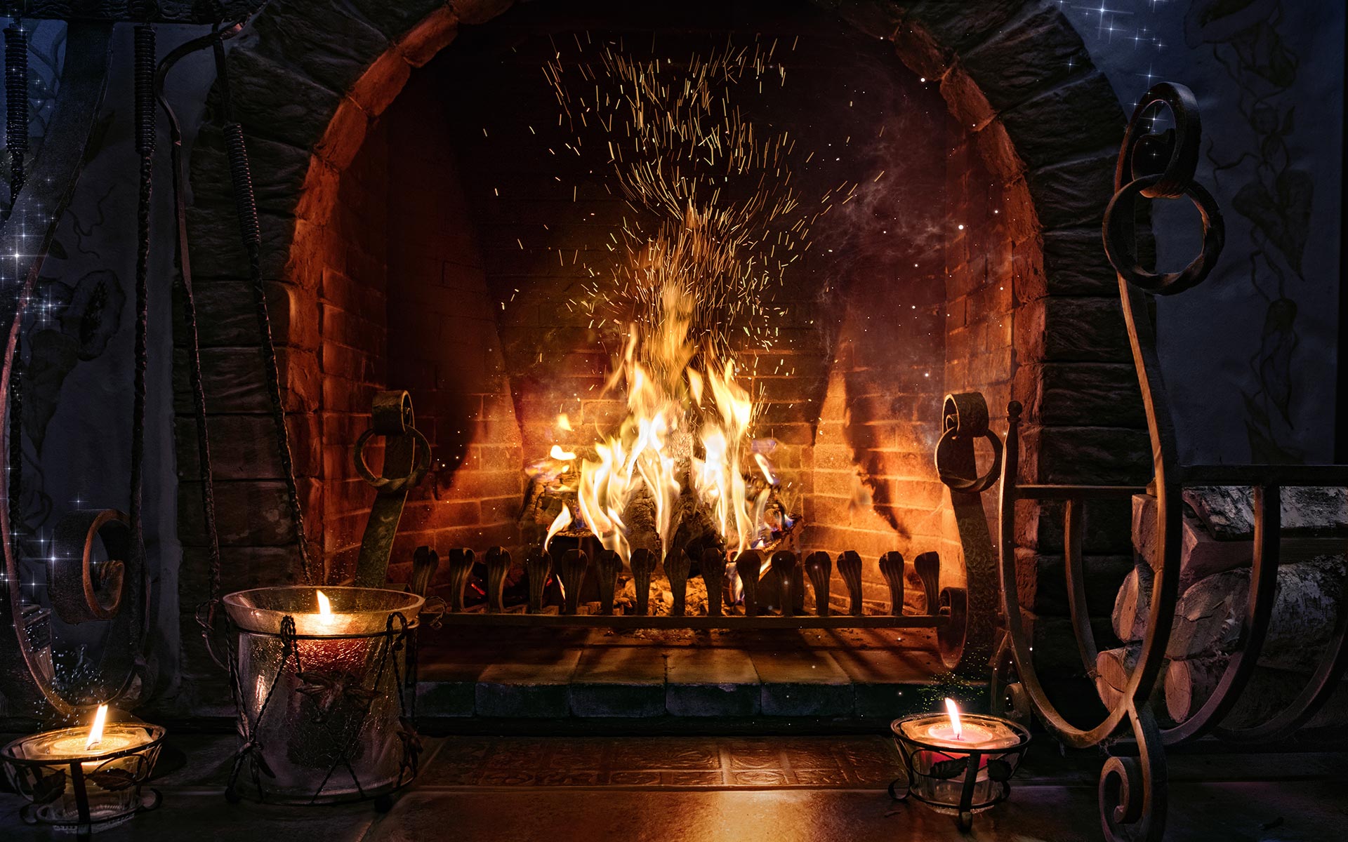 Fireplace Desktop Background