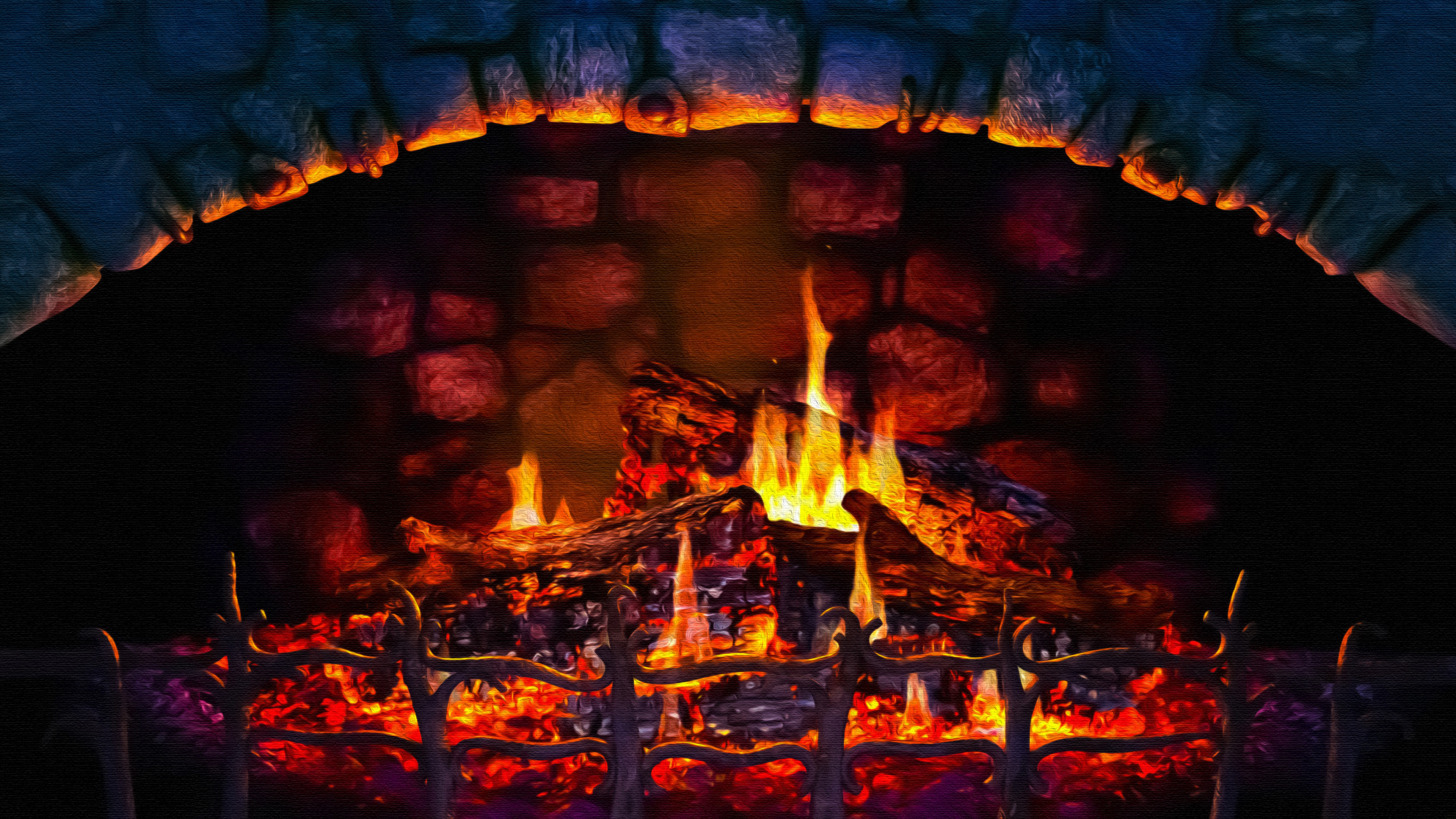 Fireplace Desktop Background