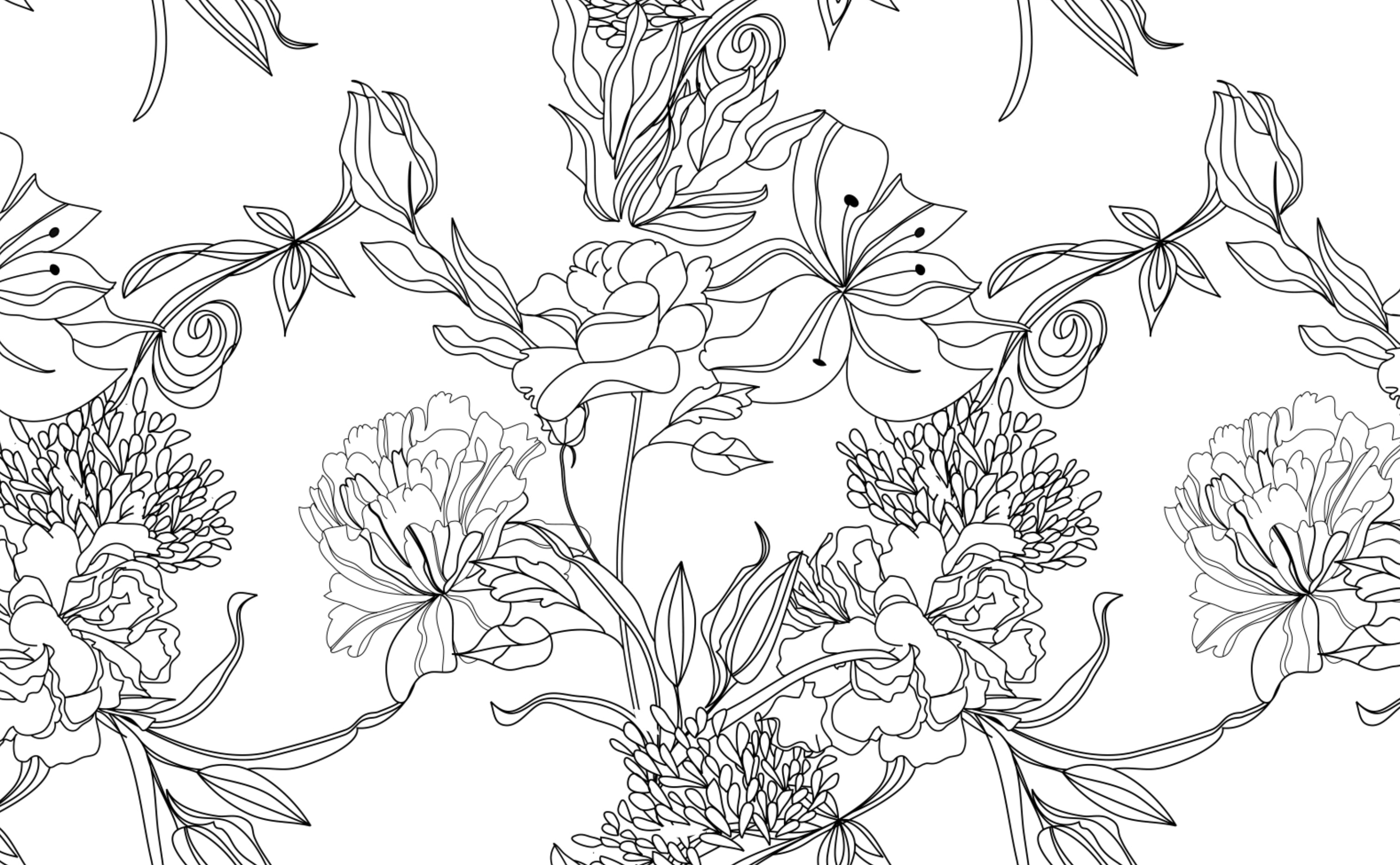 Flower Drawing Background