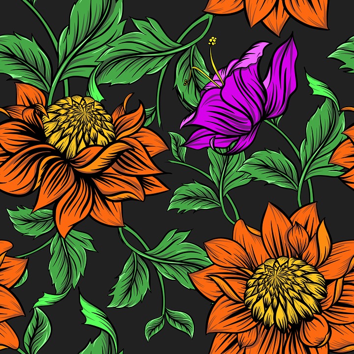 Flower Drawing Background