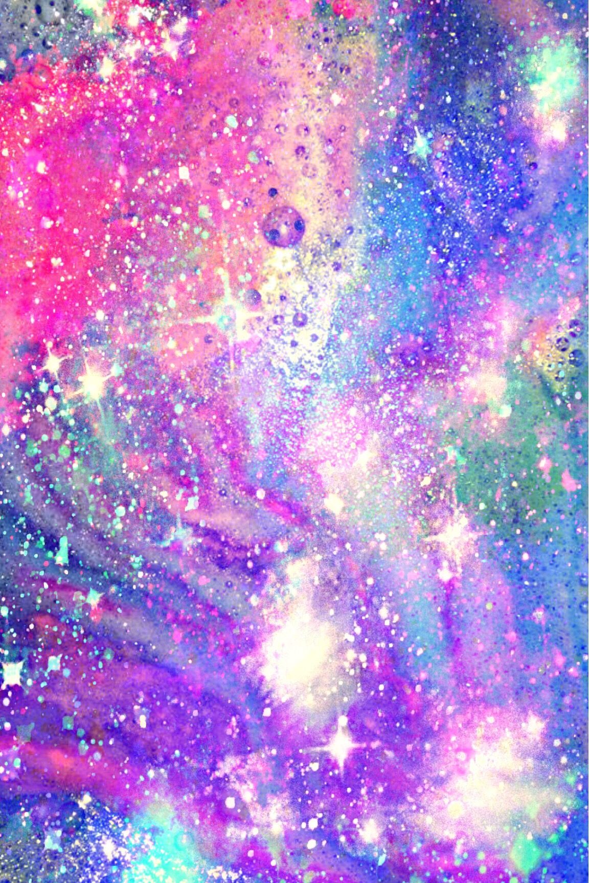 Galaxy Ombre Glitter Background