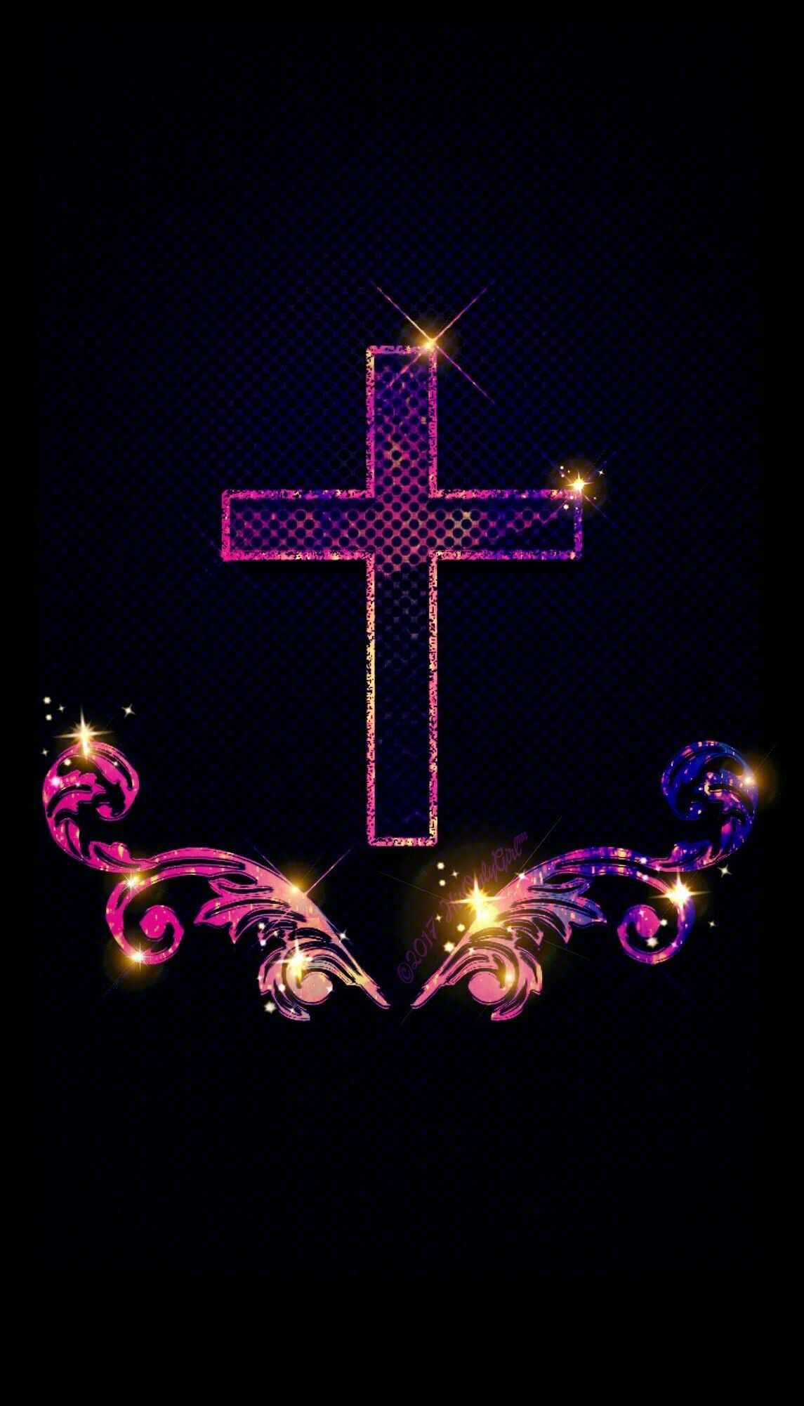 Girly Background Cross