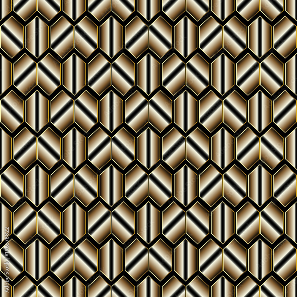 Gold Honeycomb Background