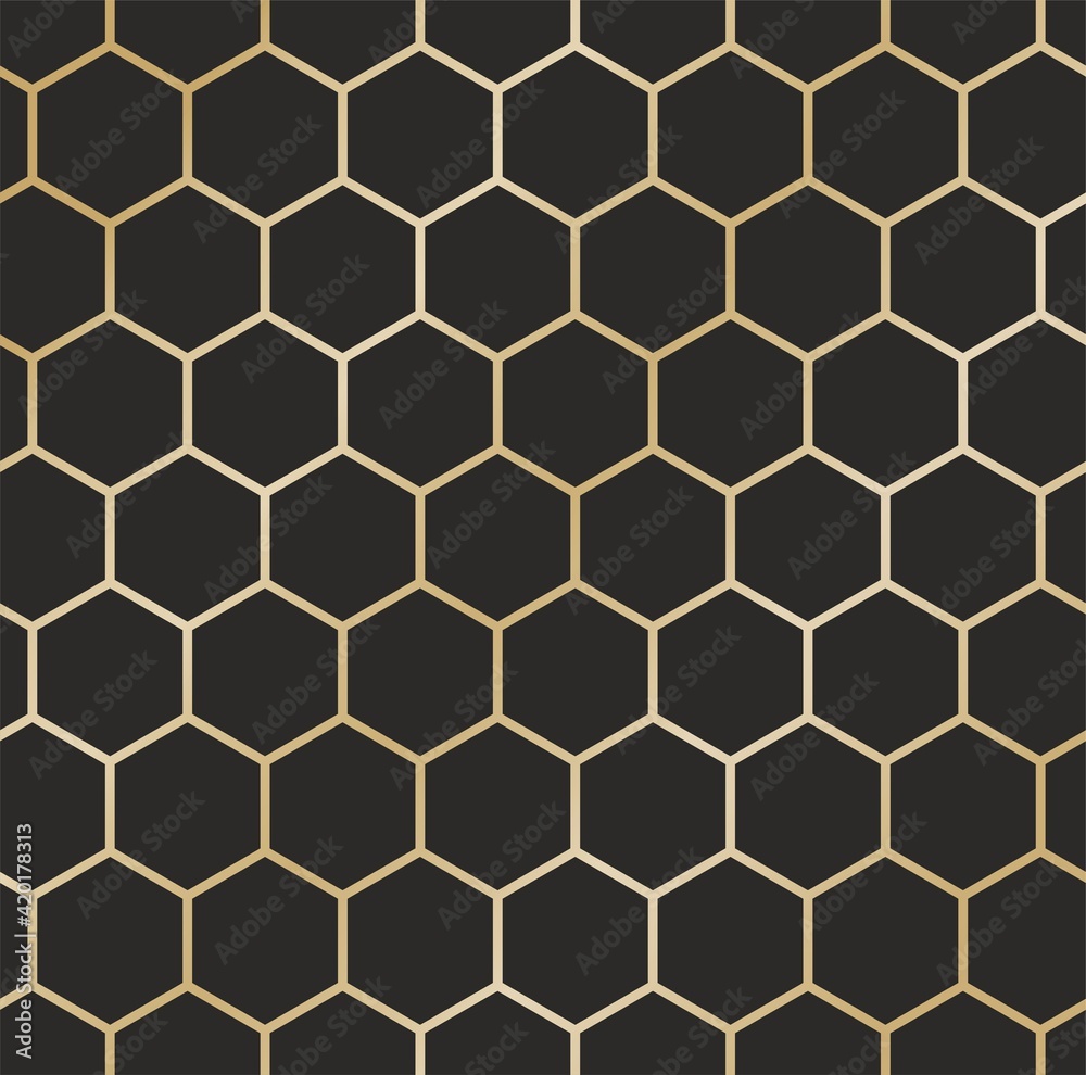 Gold Honeycomb Background