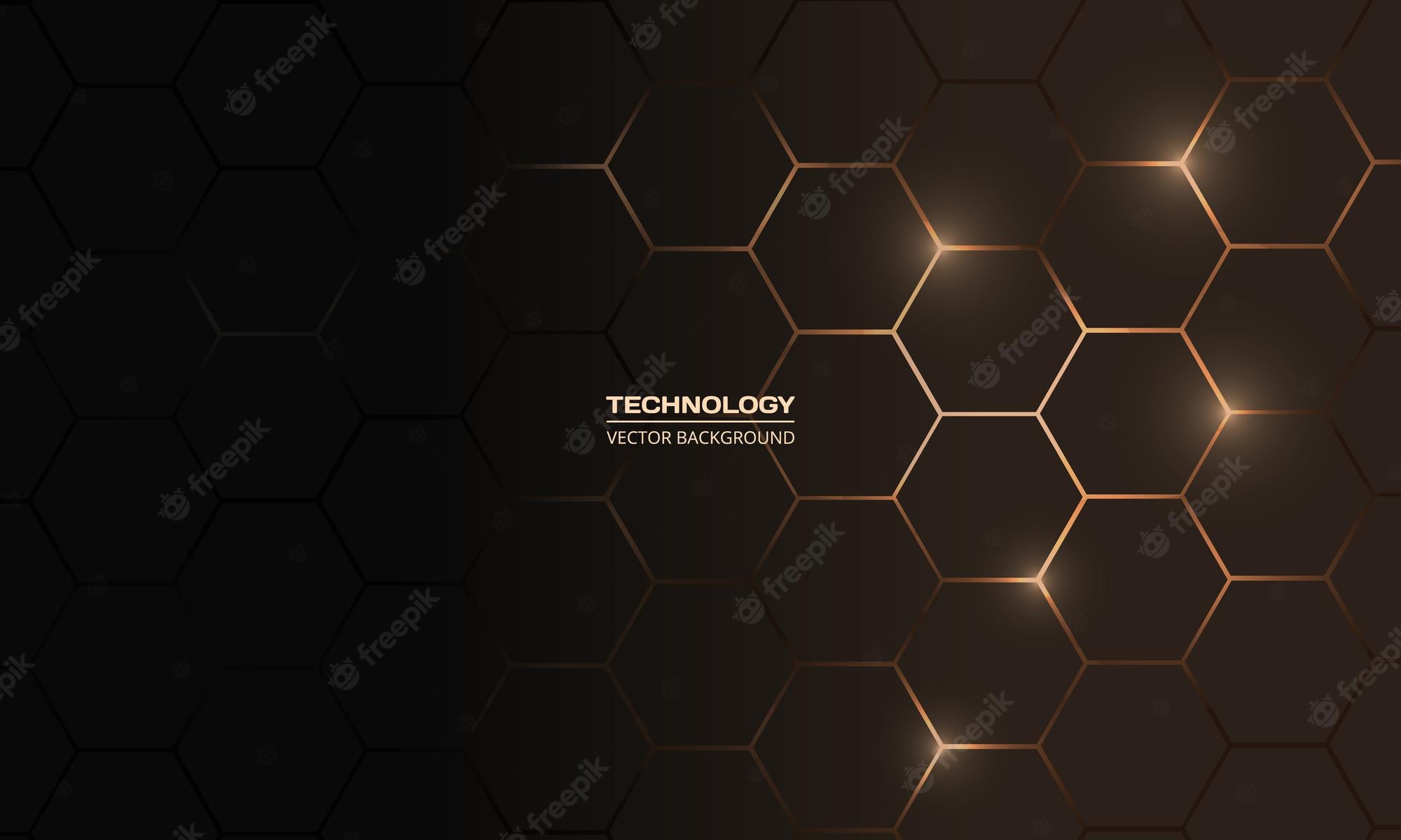 Gold Honeycomb Background