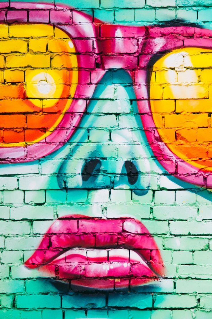 Graffiti Brick Wall Background