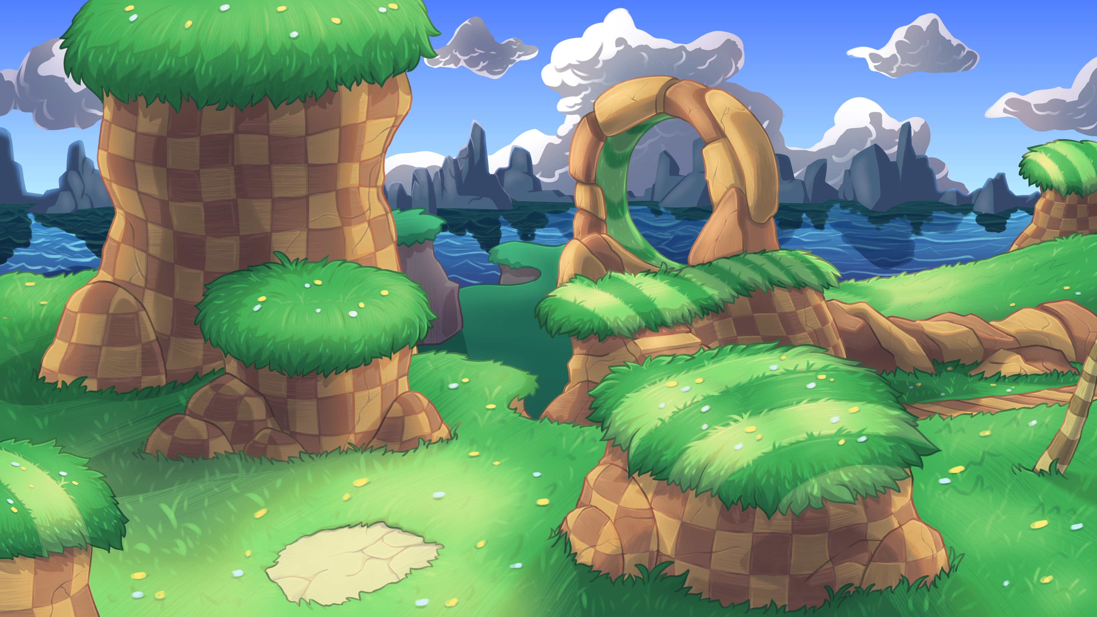 Green Hill Zone Background