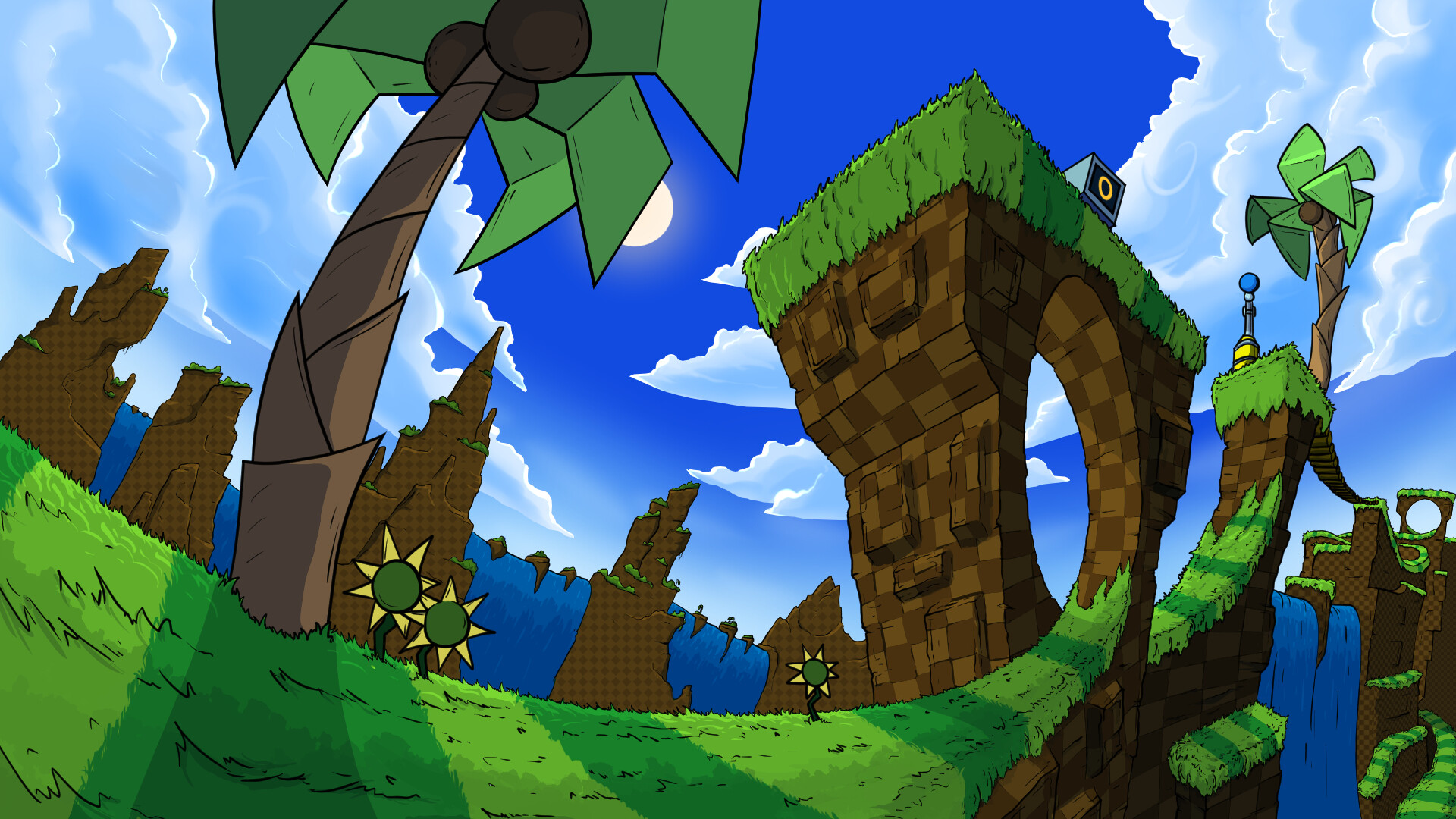 Green Hill Zone Background