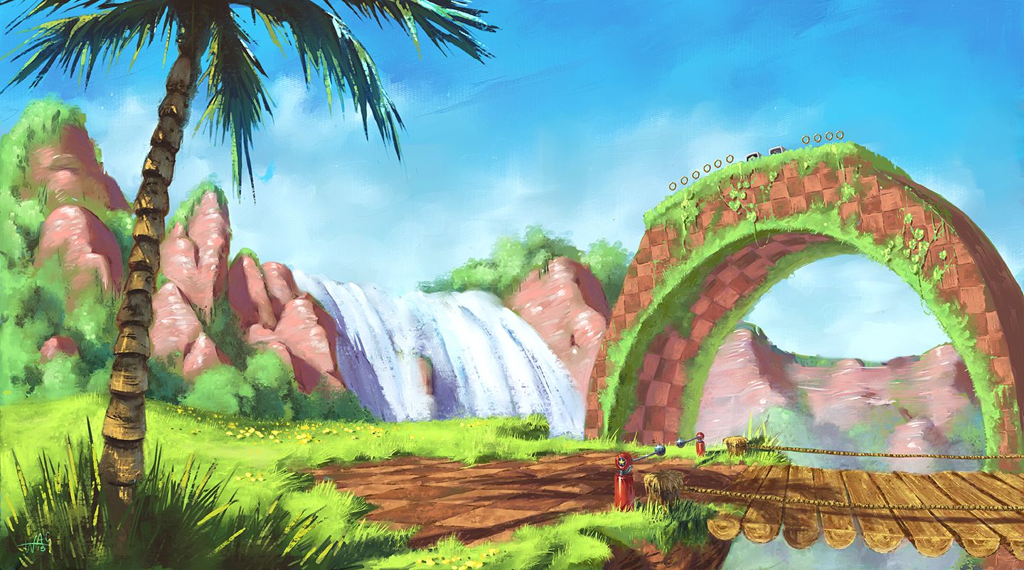 Green Hill Zone Background