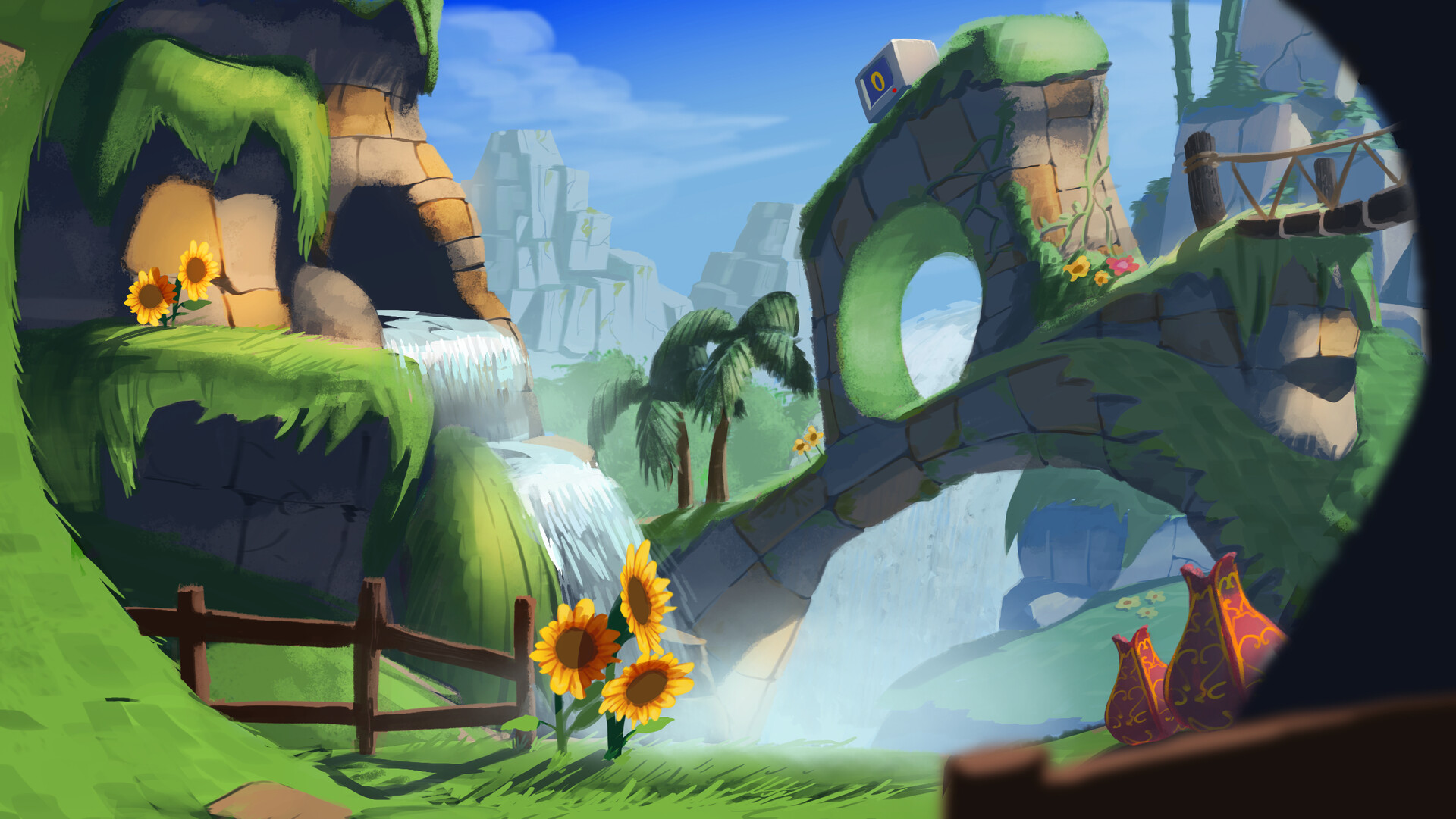 Green Hill Zone Background