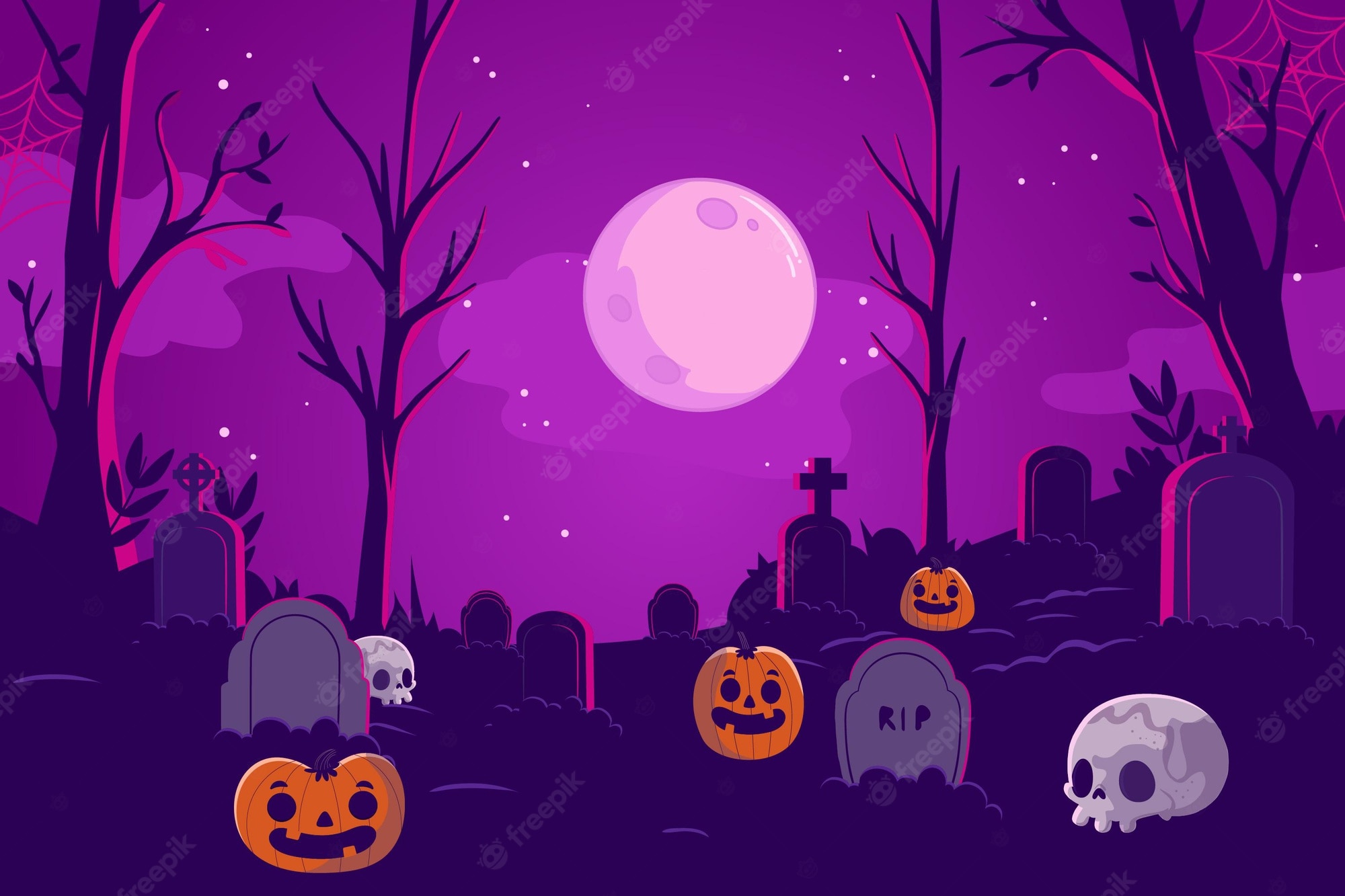 Halloween Cartoon Background