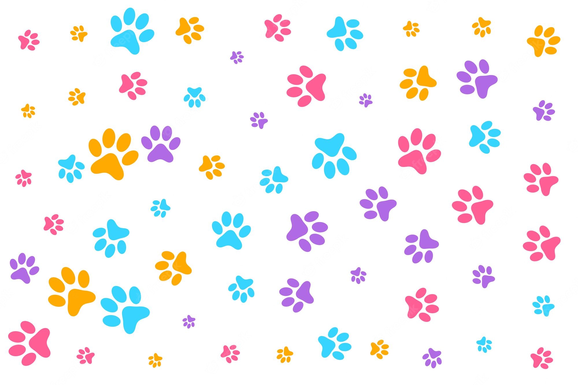 High Resolution Paw Print Background