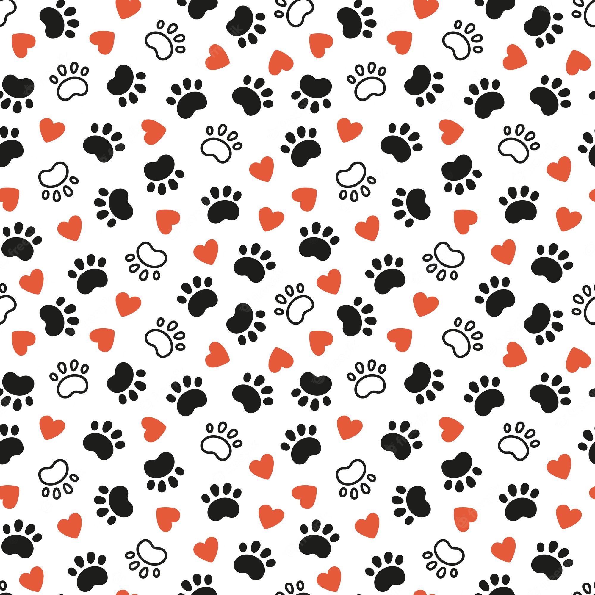 High Resolution Paw Print Background