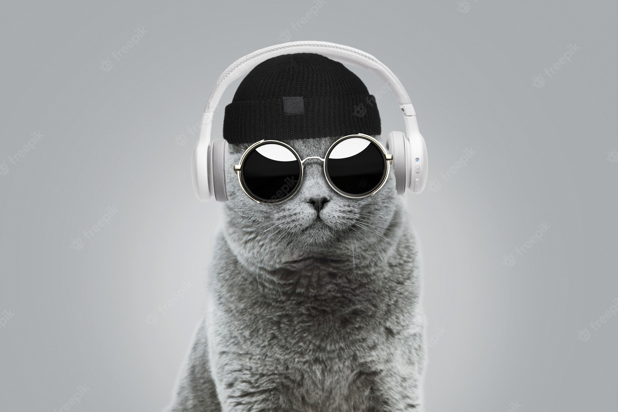 Hipster Cat Background