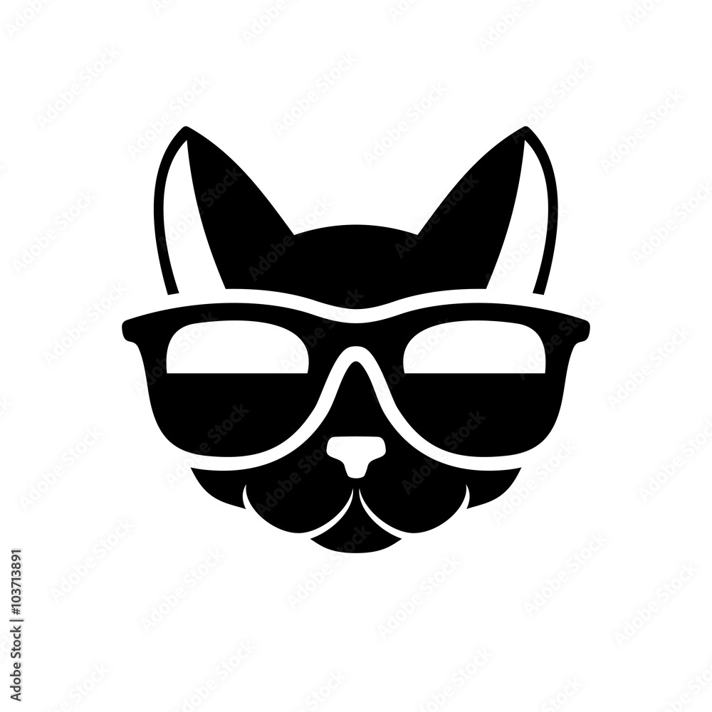 Hipster Cat Background