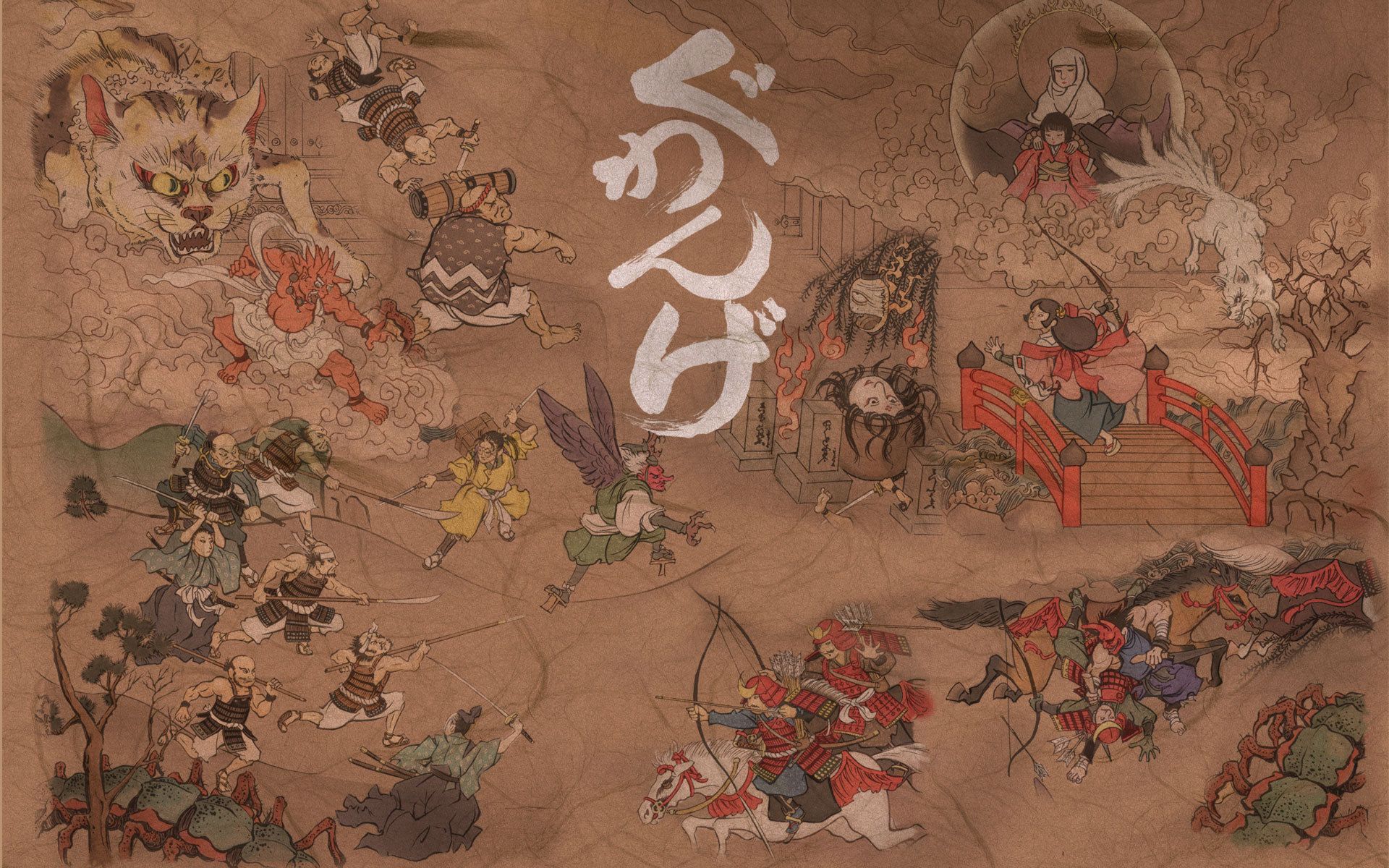 Japanese Scroll Background