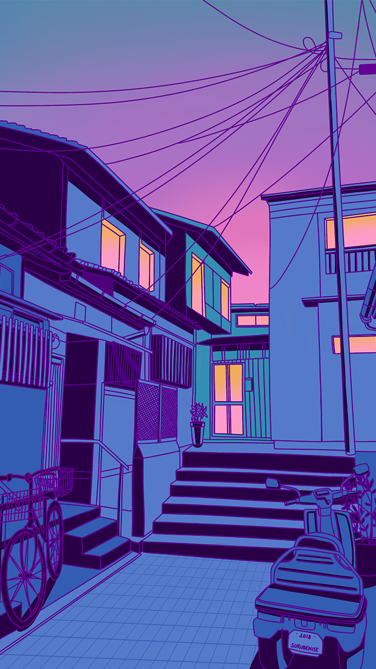 Japanese Vaporwave Background