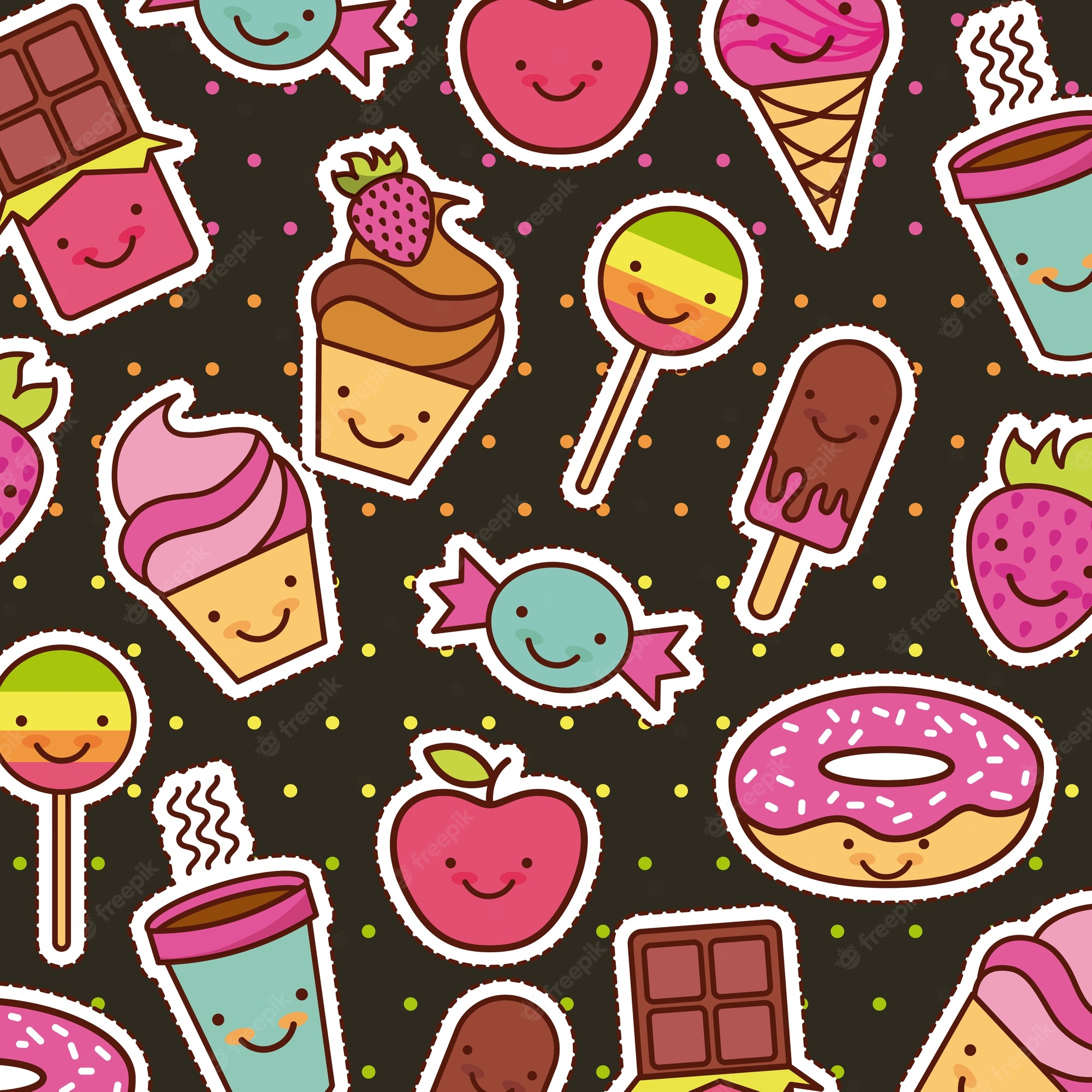 Kawaii Food Background