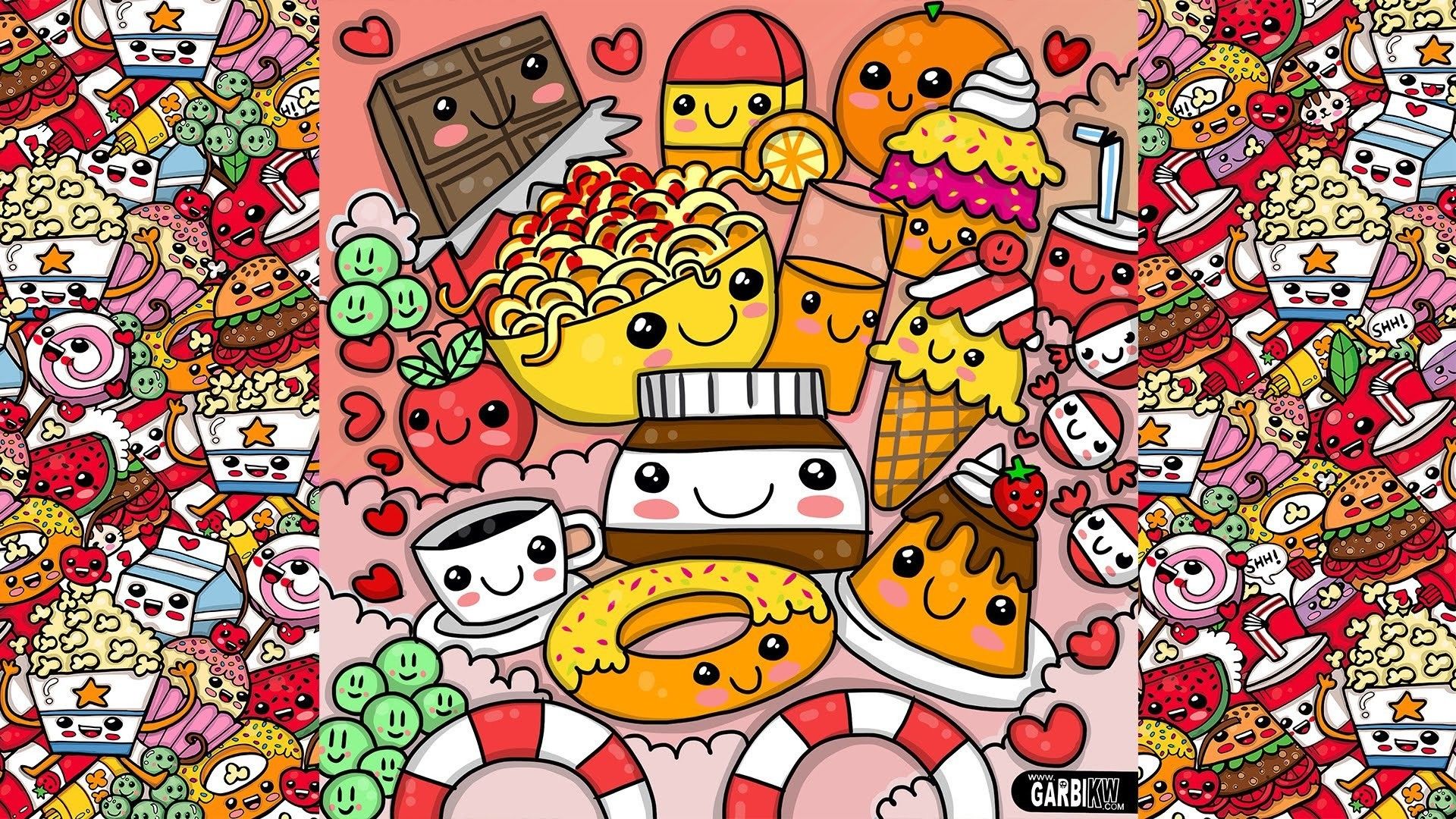 Kawaii Food Background