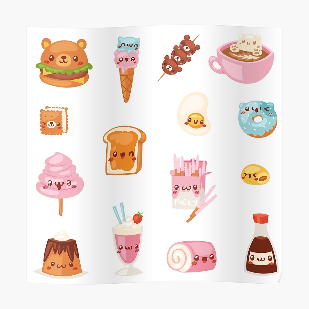 Kawaii Food Background