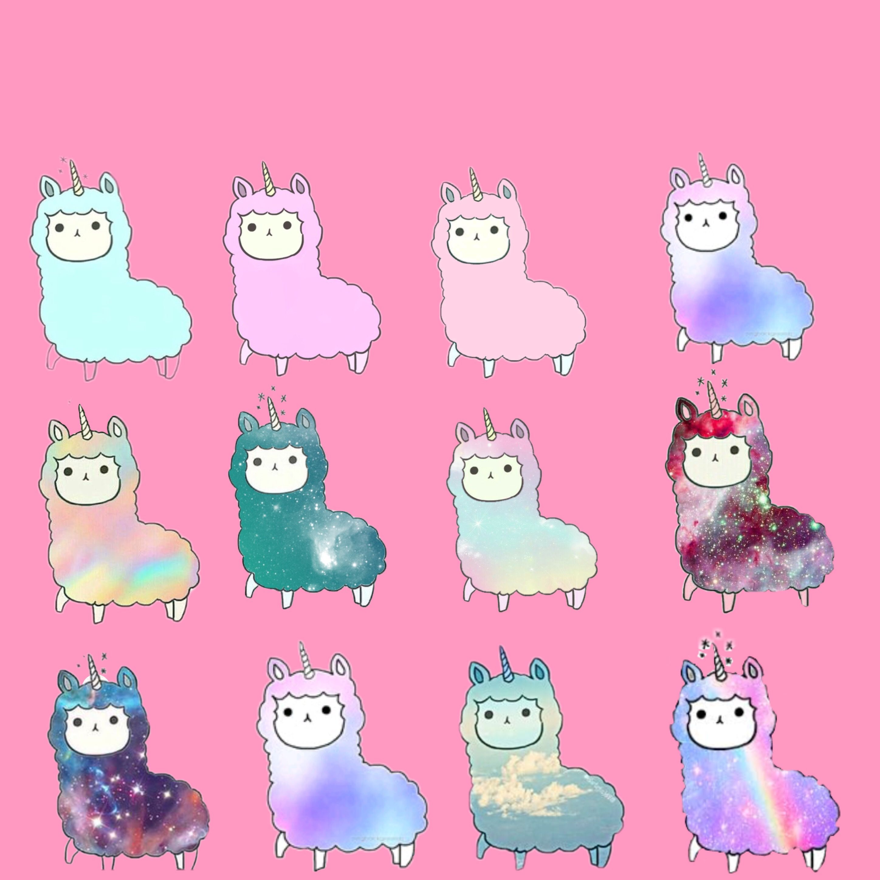 Kawaii Llama Background