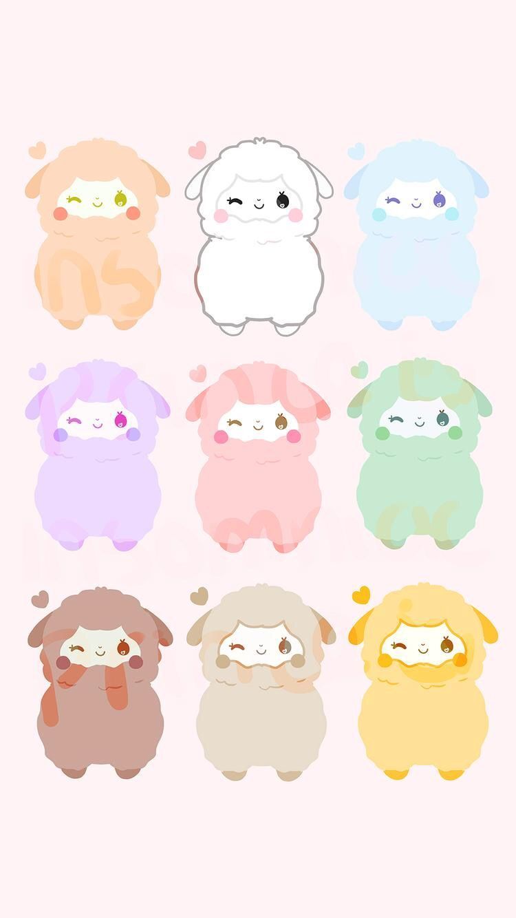 Kawaii Llama Background