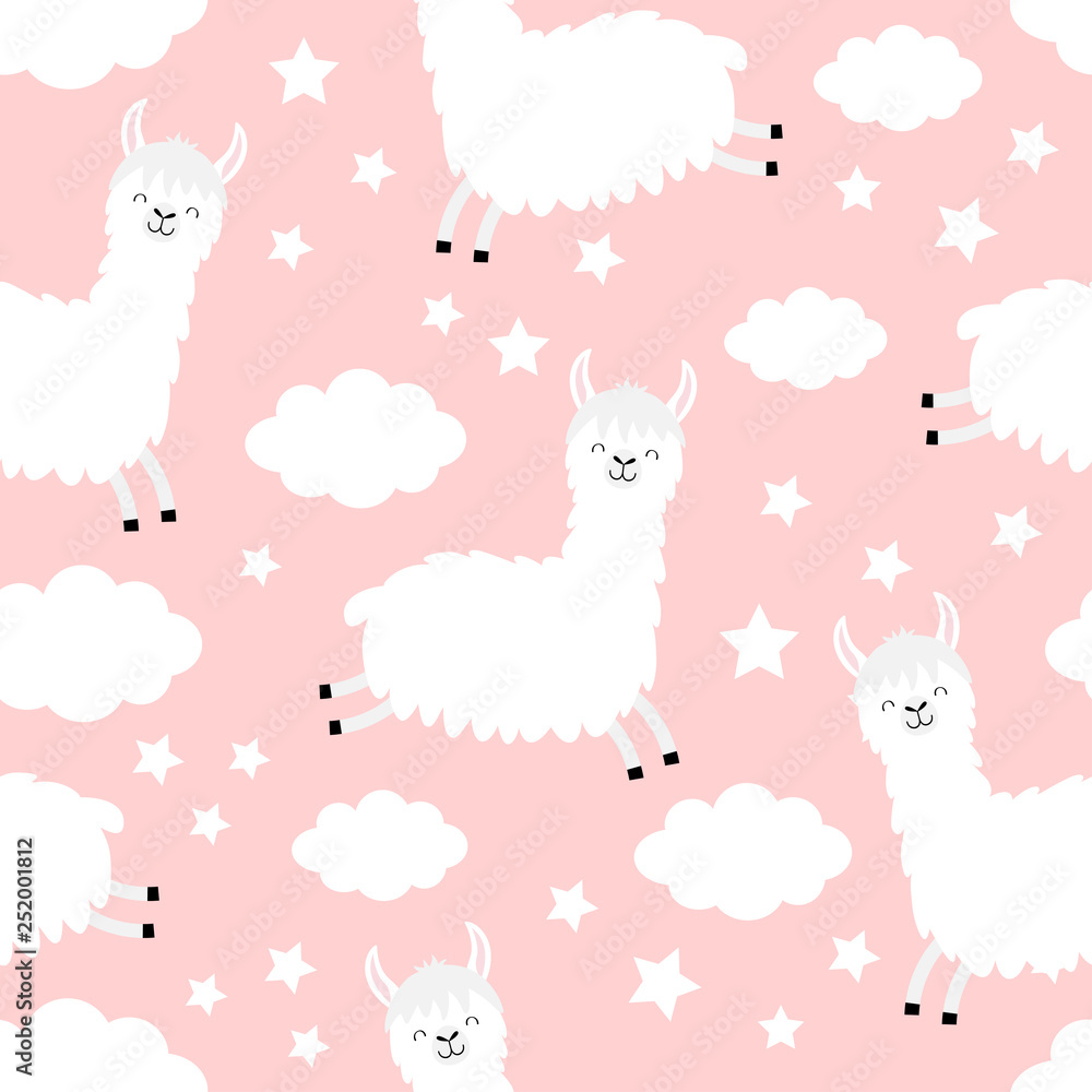 Kawaii Llama Background