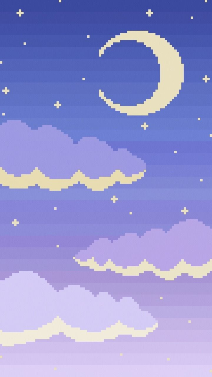 Kawaii Pixel Art Background