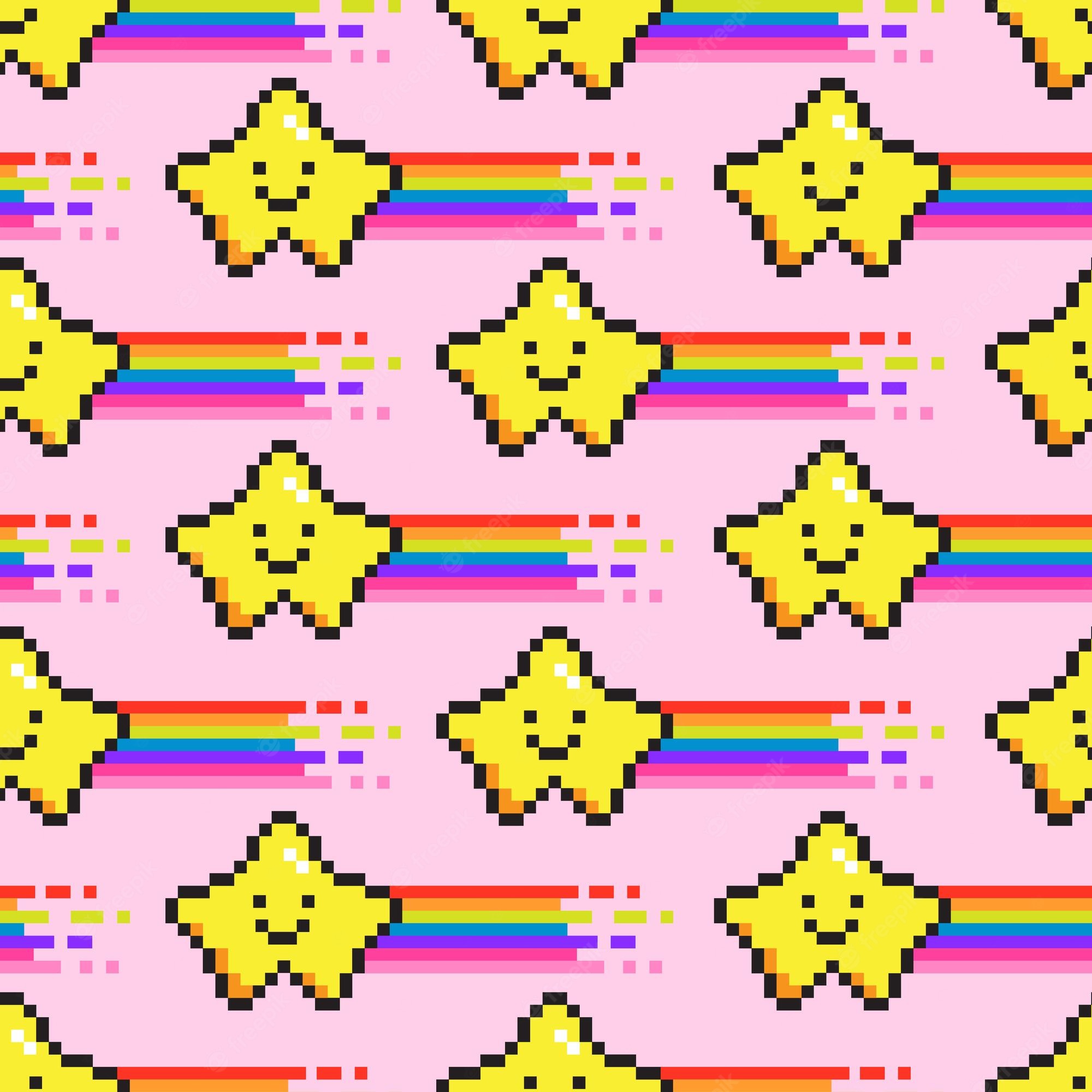 Kawaii Pixel Art Background