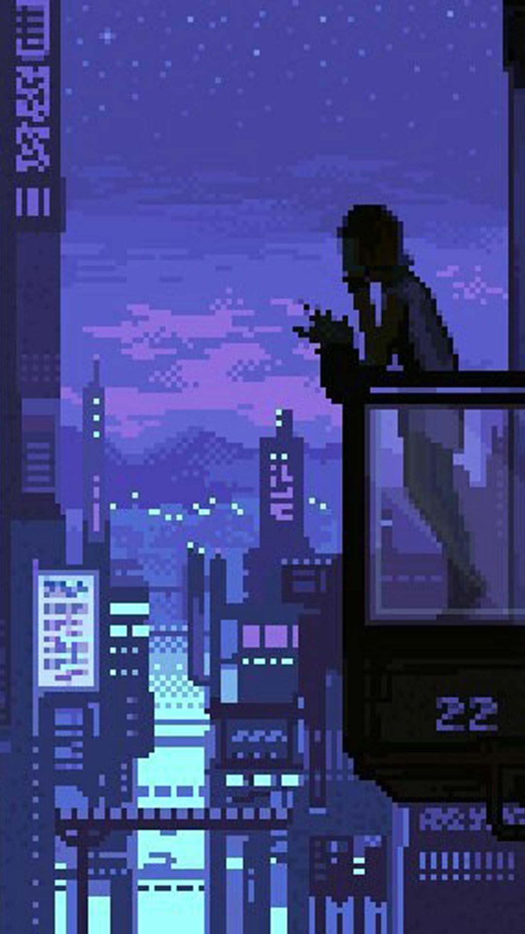 Kawaii Pixel Art Background