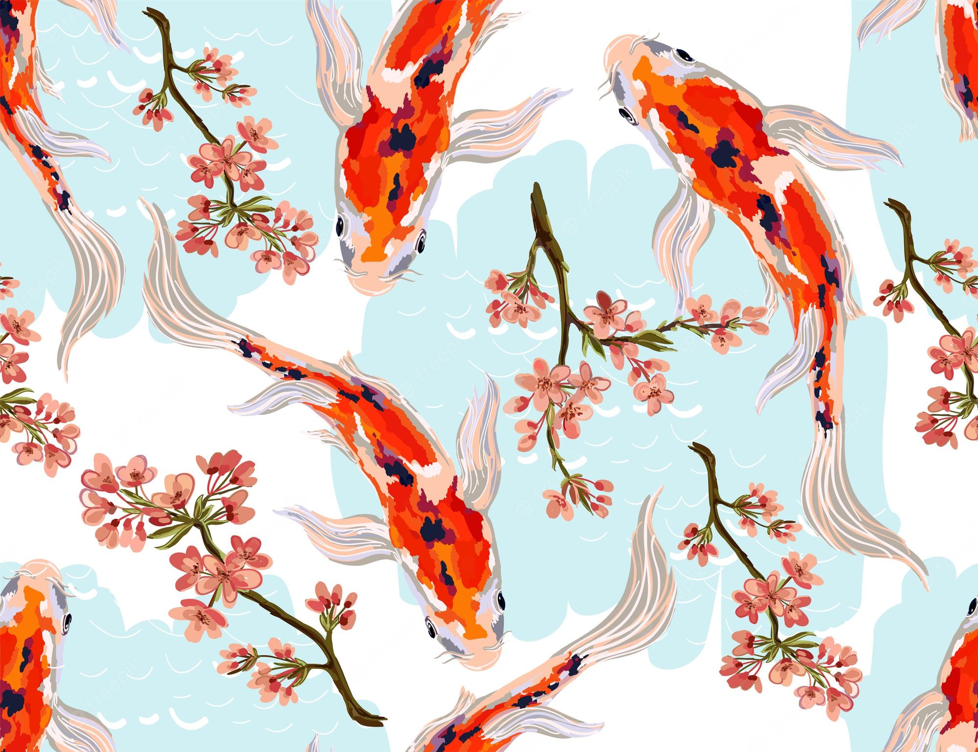 Koi Fish Desktop Background