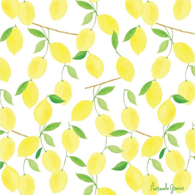 Lemon Watercolor Background