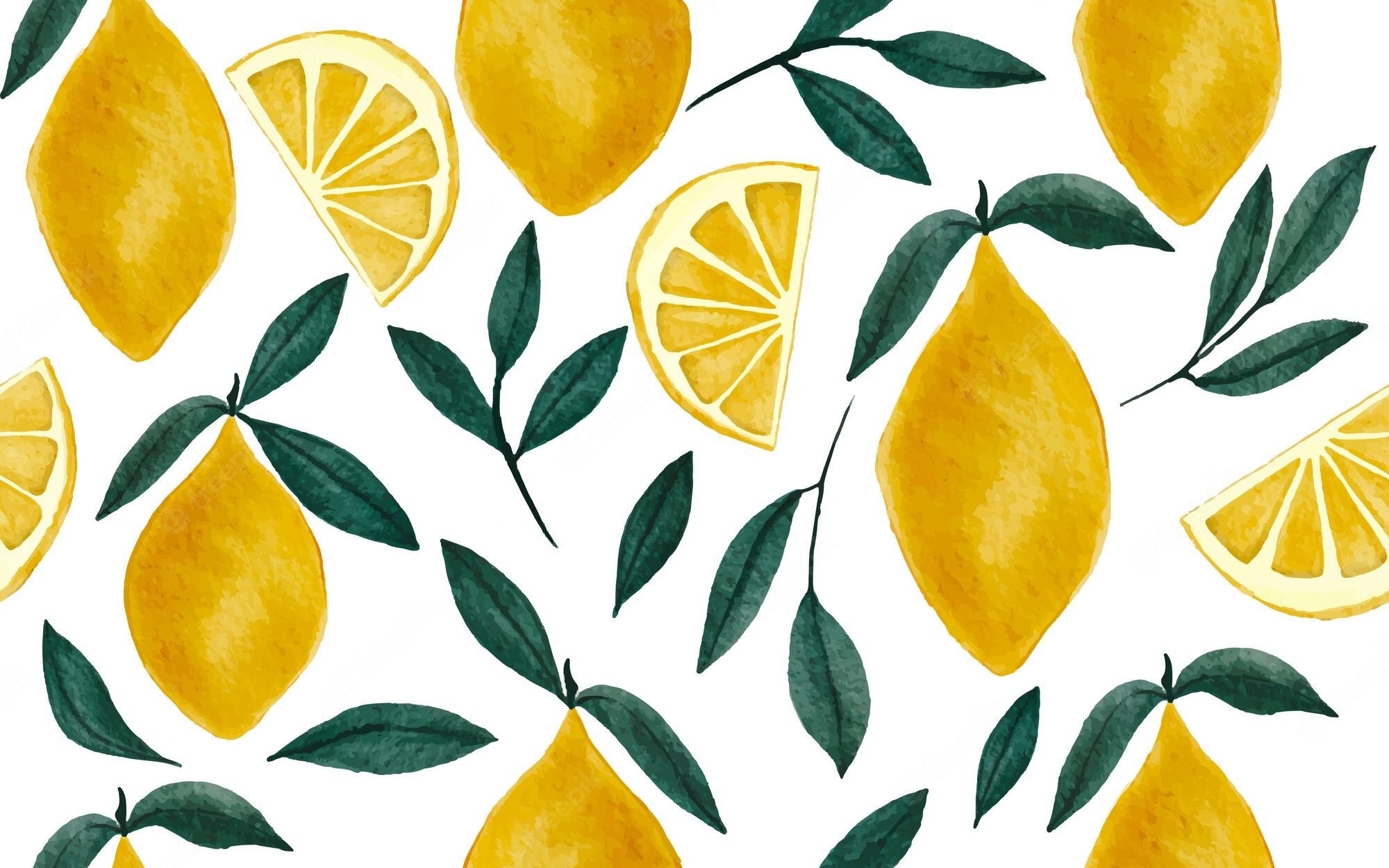 Lemon Watercolor Background