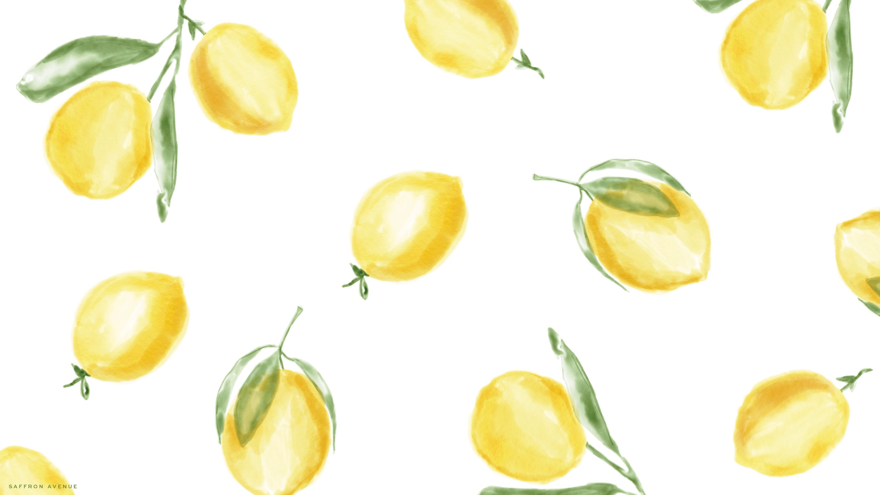 Lemon Watercolor Background