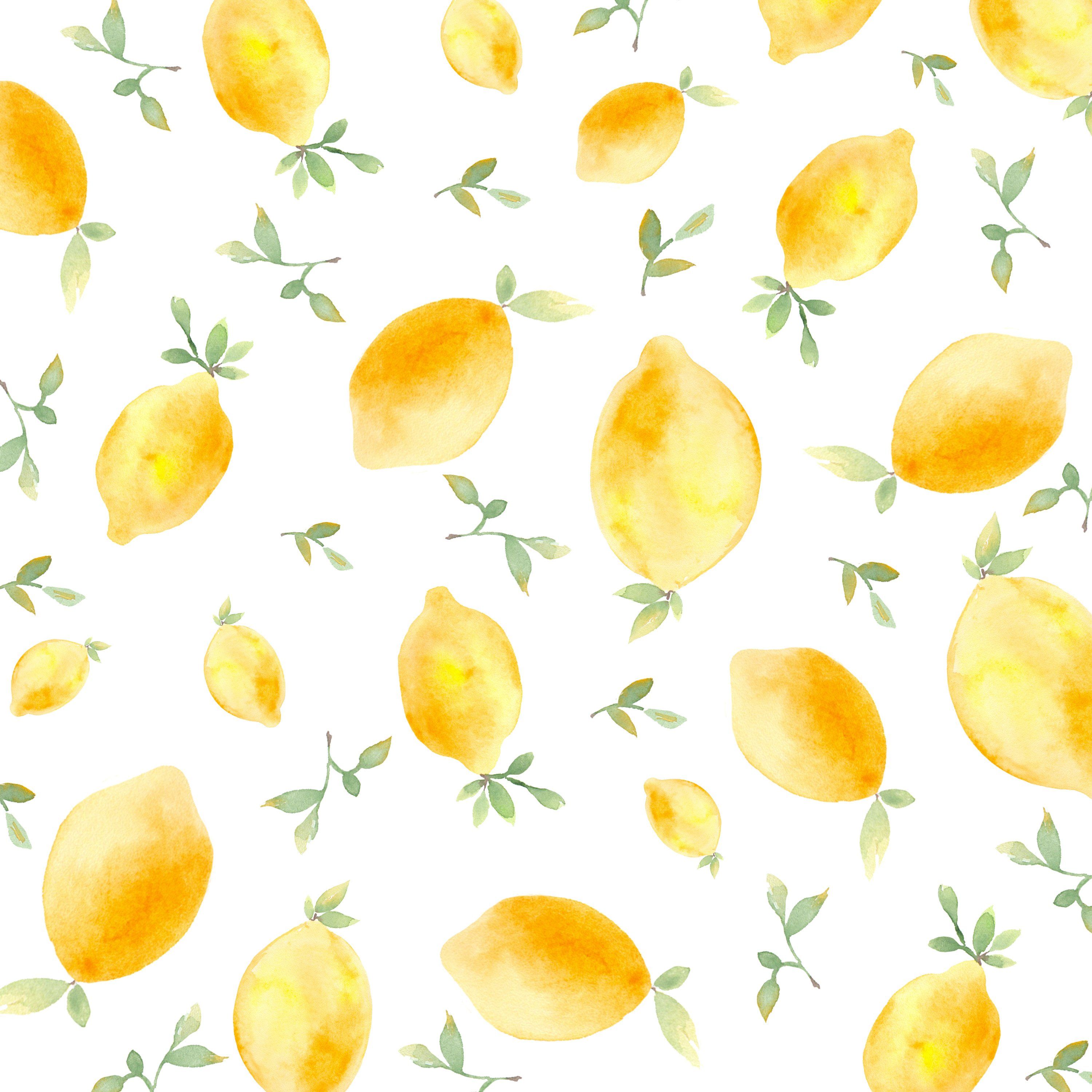 Lemon Watercolor Background