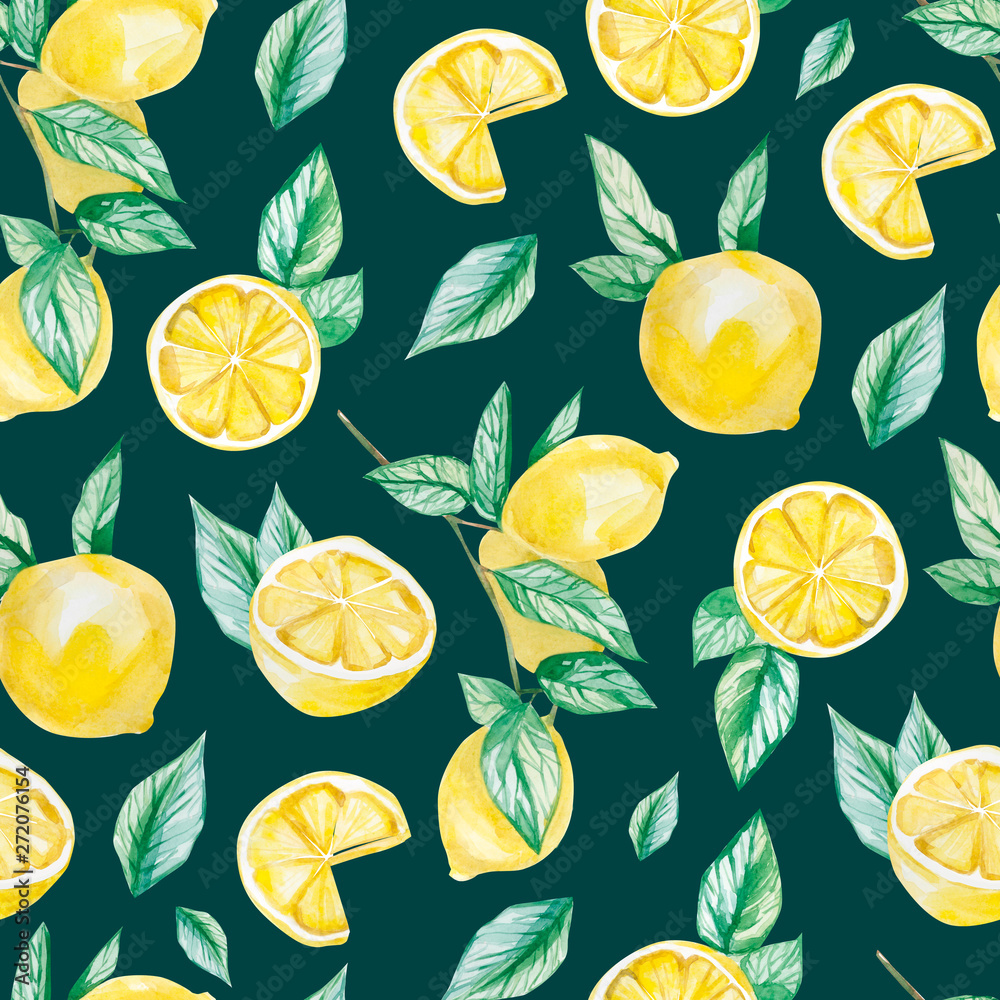 Lemon Watercolor Background