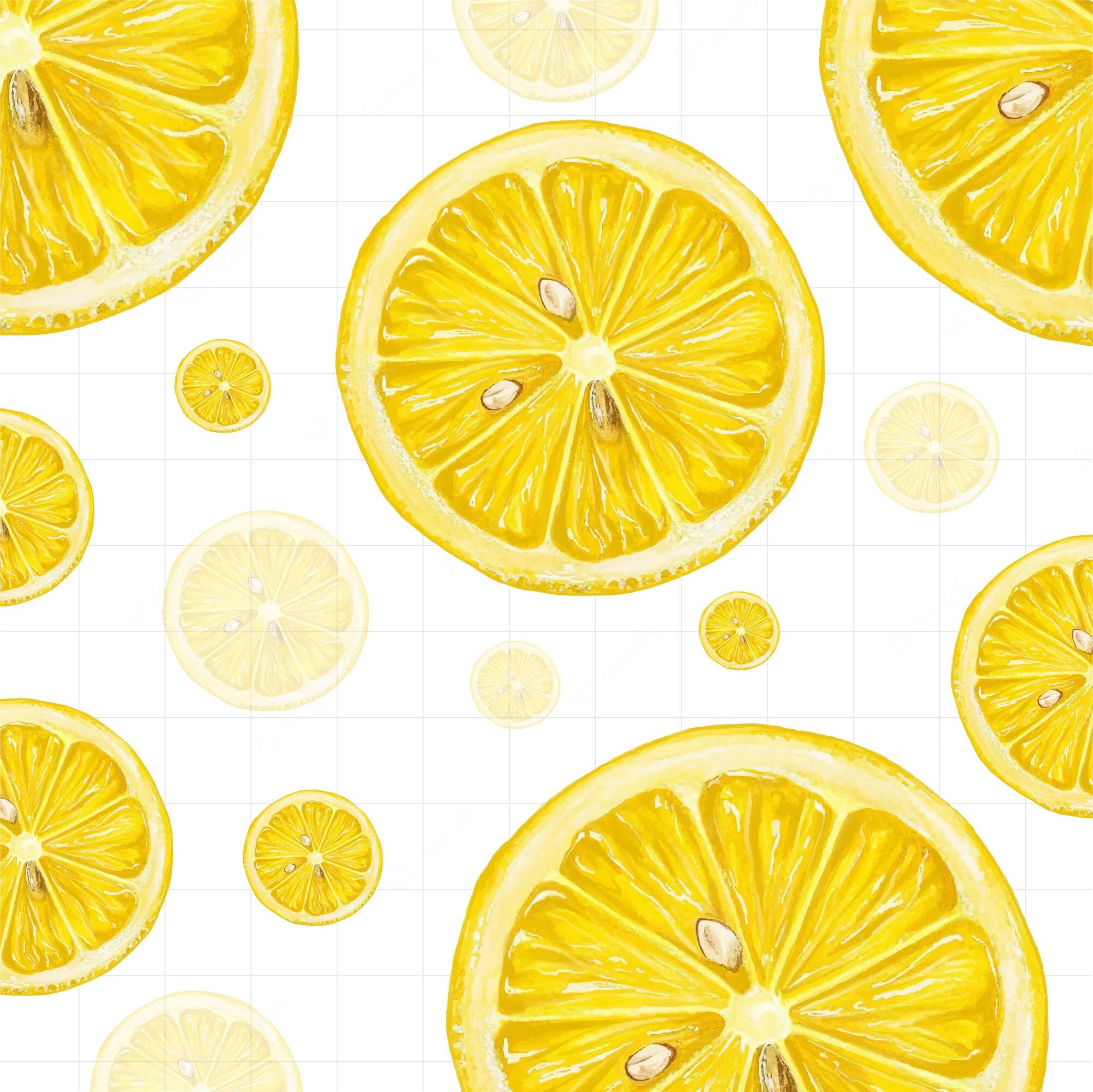 Lemon Watercolor Background