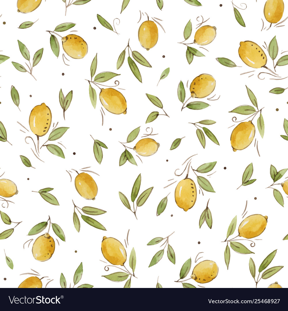 Lemon Watercolor Background