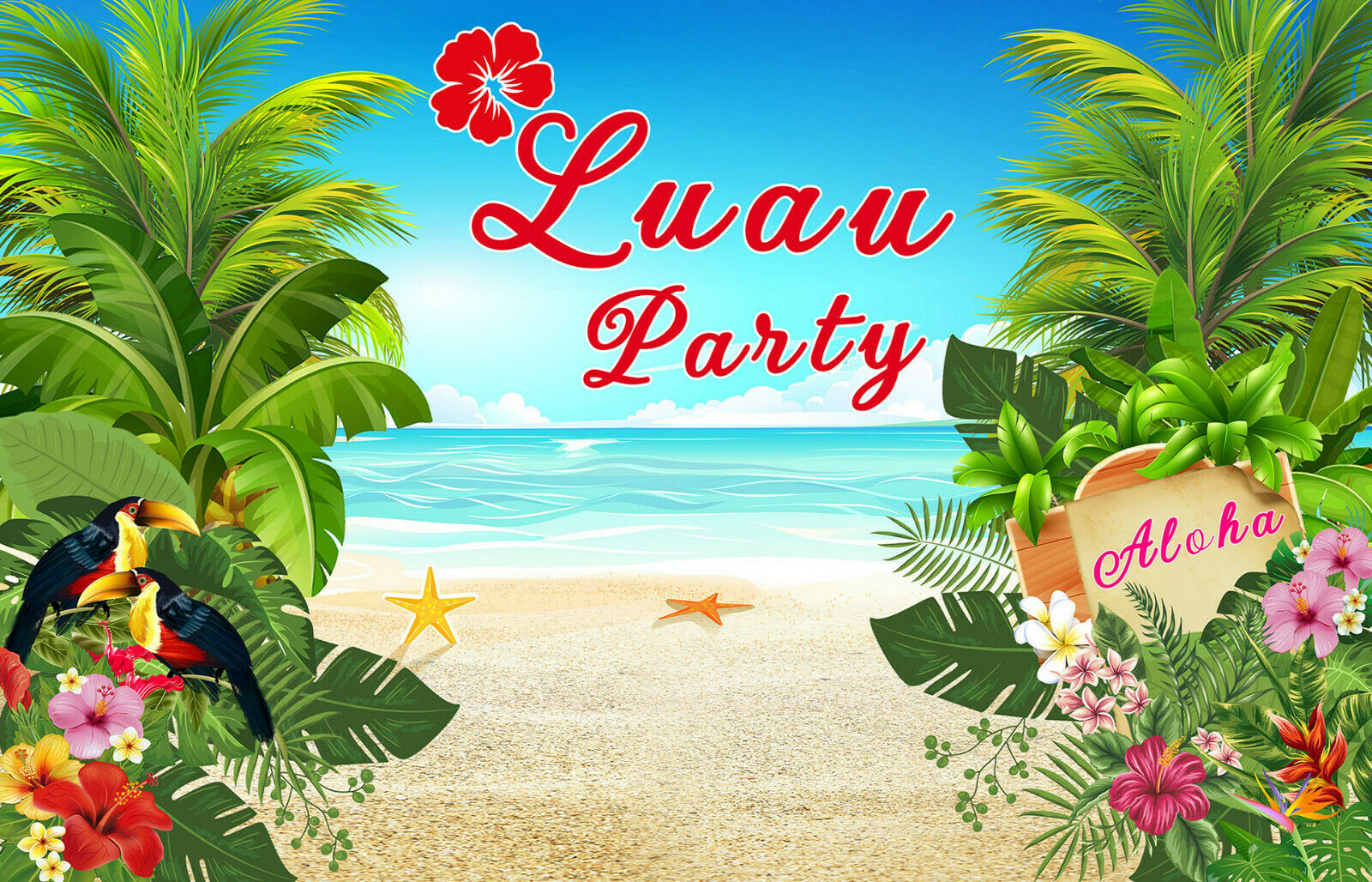 Luau Beach Background