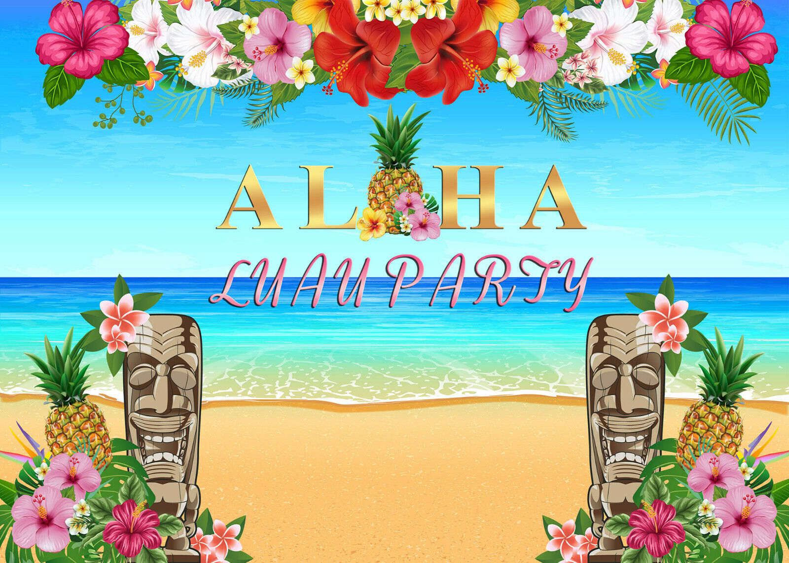 Luau Beach Background